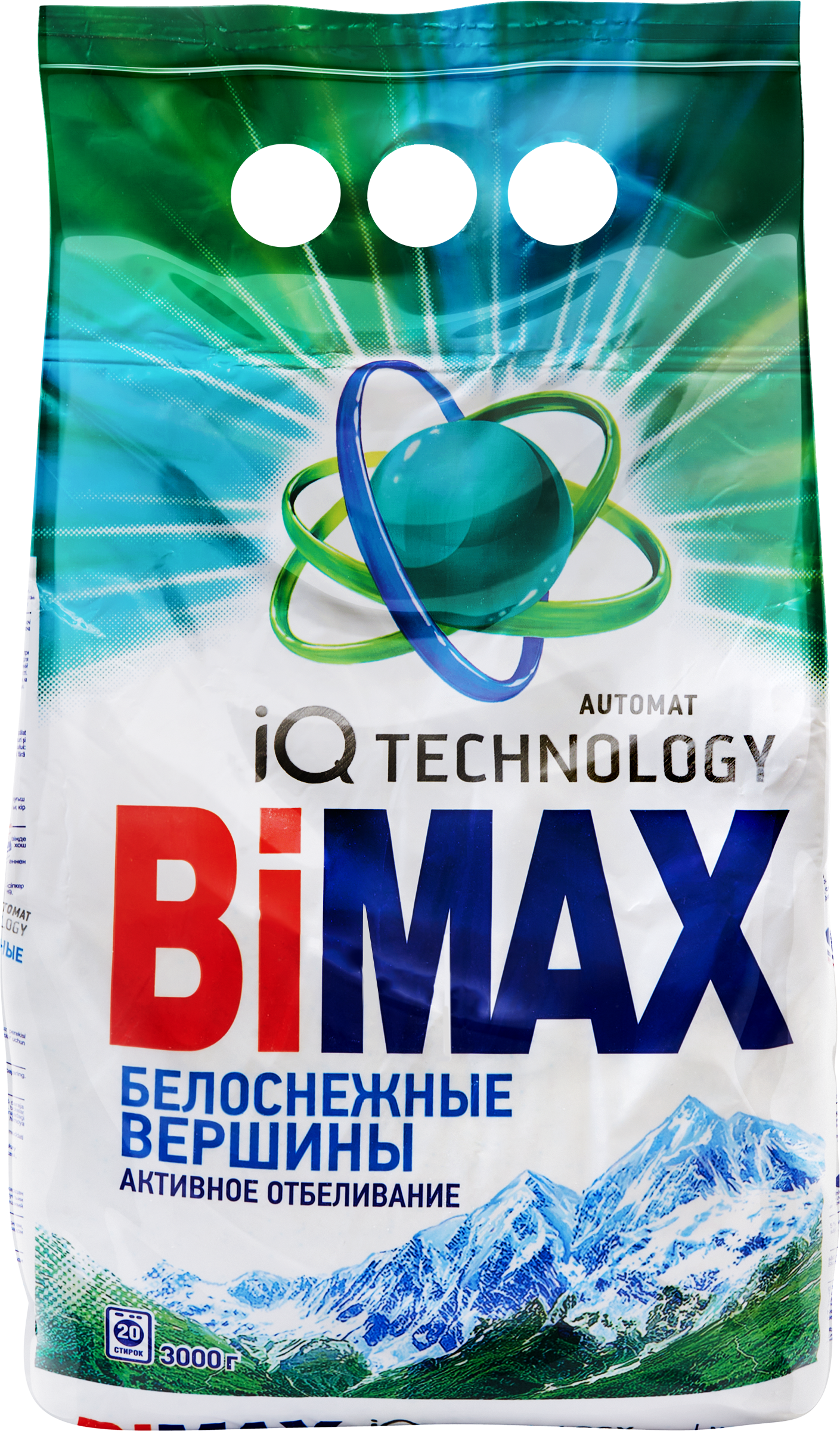 Изображение товара Стиральный порошок BIMAX Белоснежные вершины Automat универсальный, 3кг