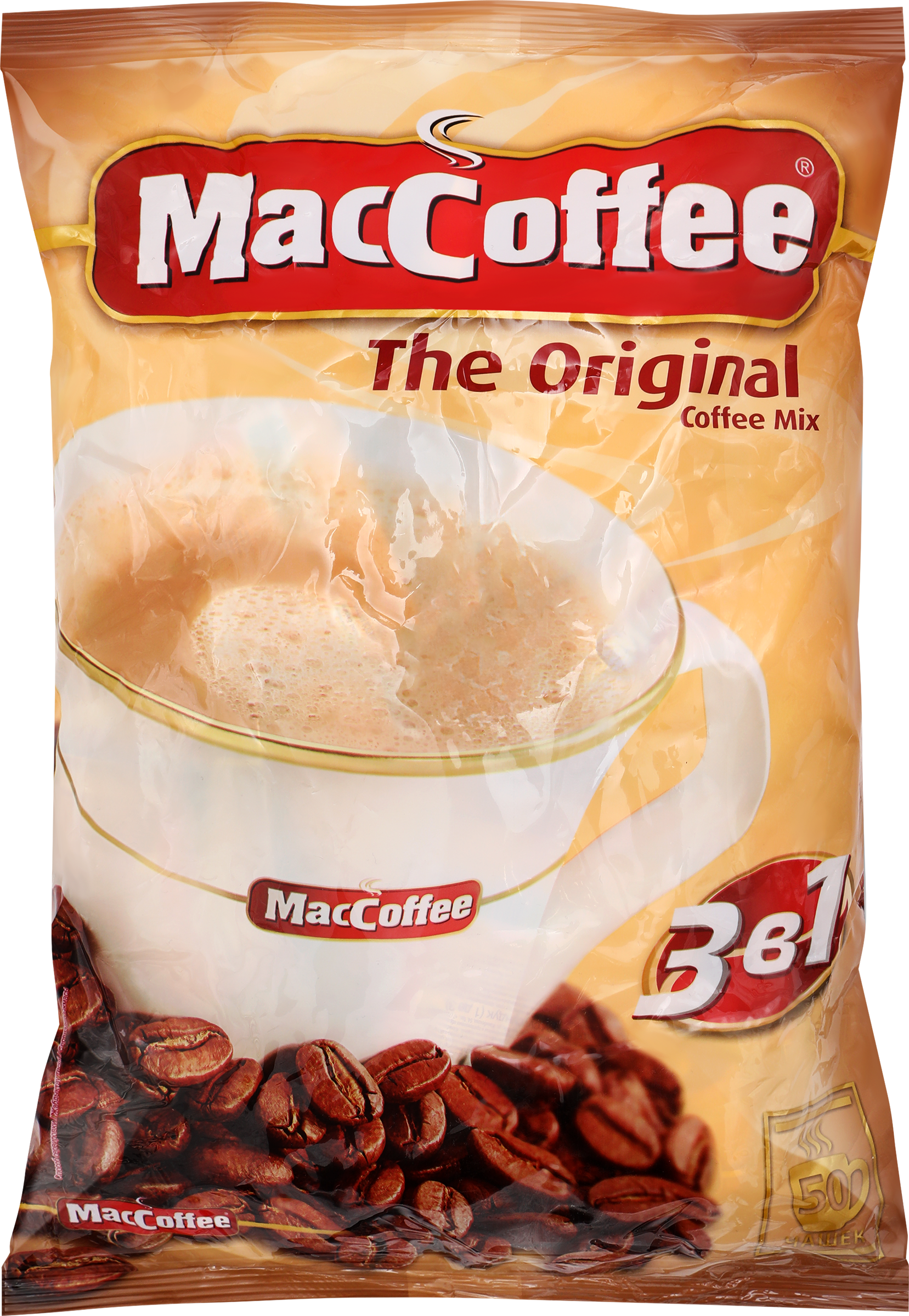 Изображение товара Напиток кофейный растворимый MACCOFFEE Original 3в1, 50пак