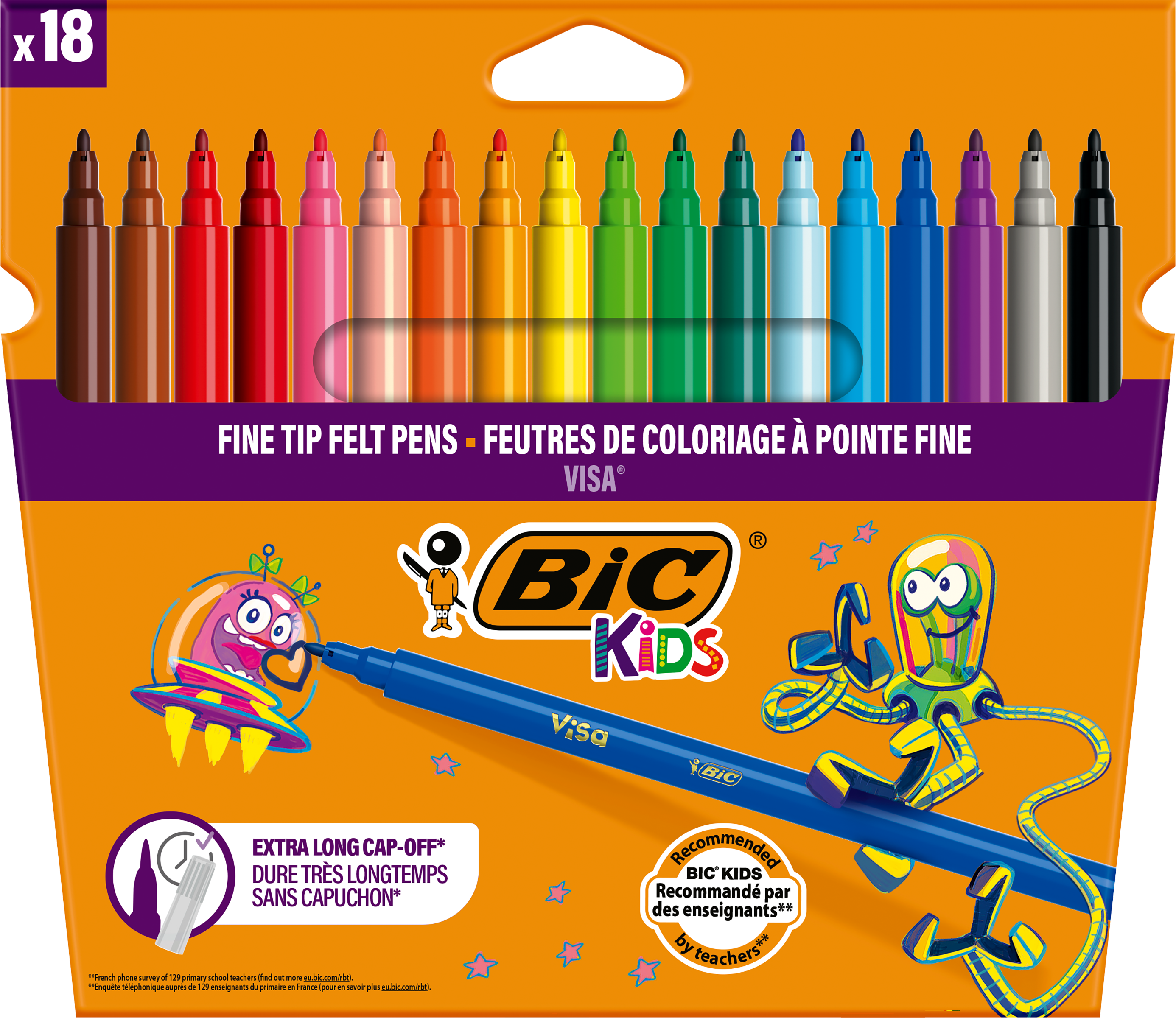 Изображение товара Фломастеры BIC Kids Visa, 18шт
