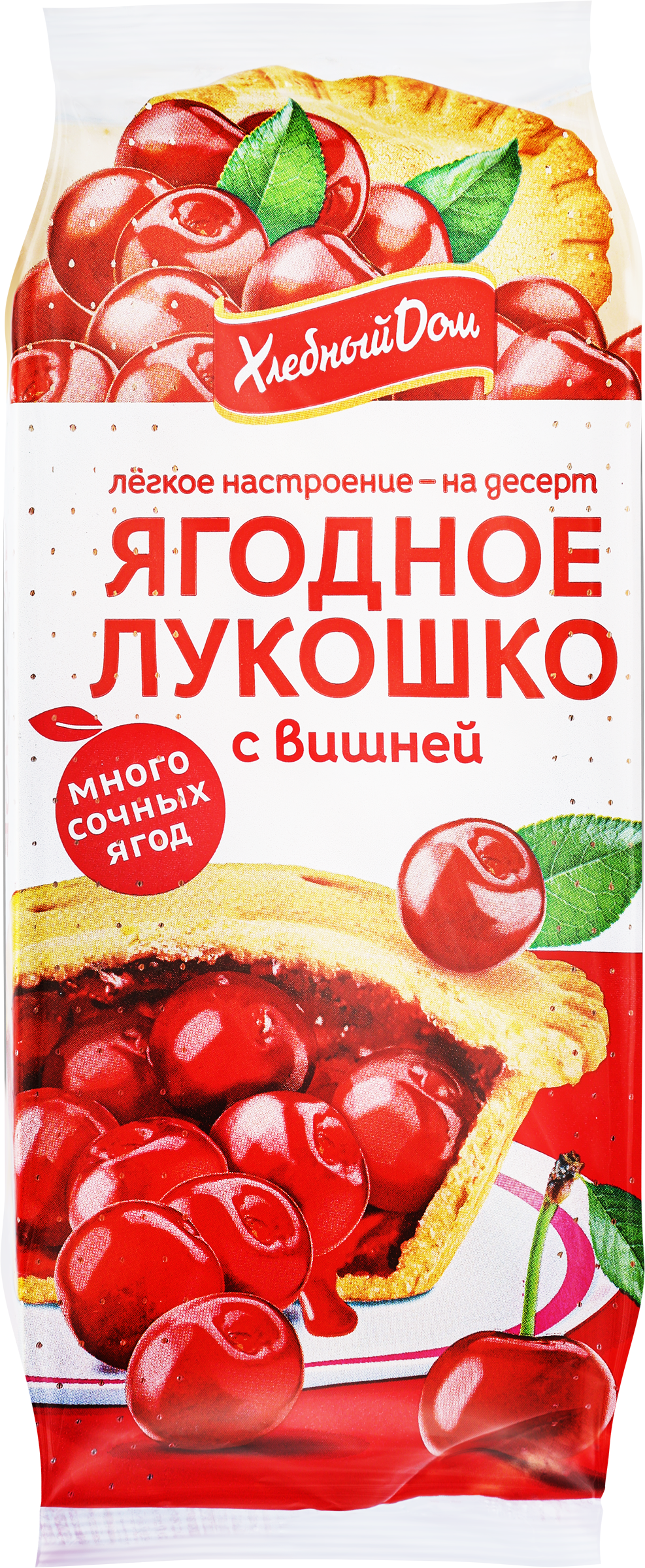 Изображение товара Кекс ХЛЕБНЫЙ ДОМ Ягодное Лукошко с вишневой начинкой, 2х70г