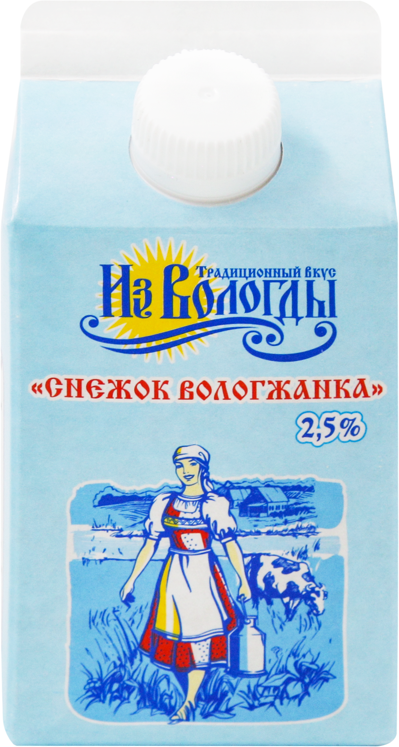 Изображение товара Снежок ВМК Вологжанка 2,5% кисломолочный напиток 470г