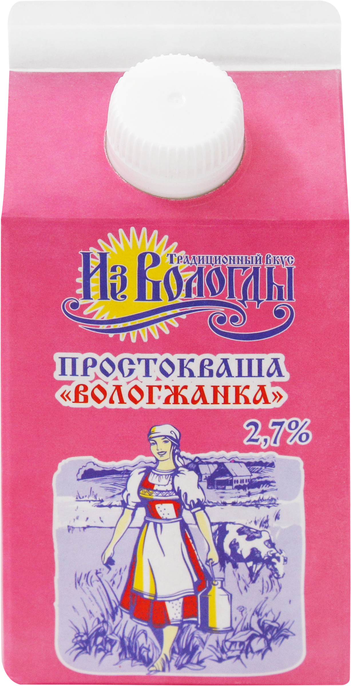 Изображение товара Простокваша ВОЛОГЖАНКА 2,7% 470г в тетра-пак