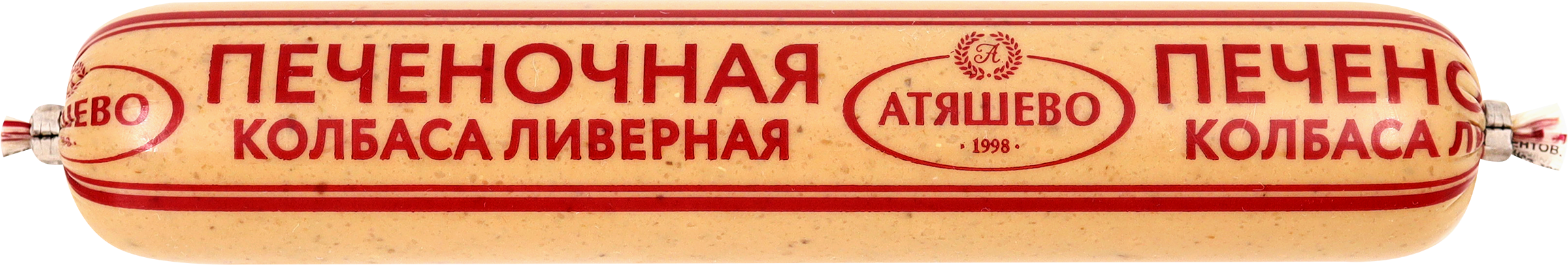 Изображение товара Колбаса печеночная ливерная АТЯШЕВО 250г с натуральными специями и нежной текстурой