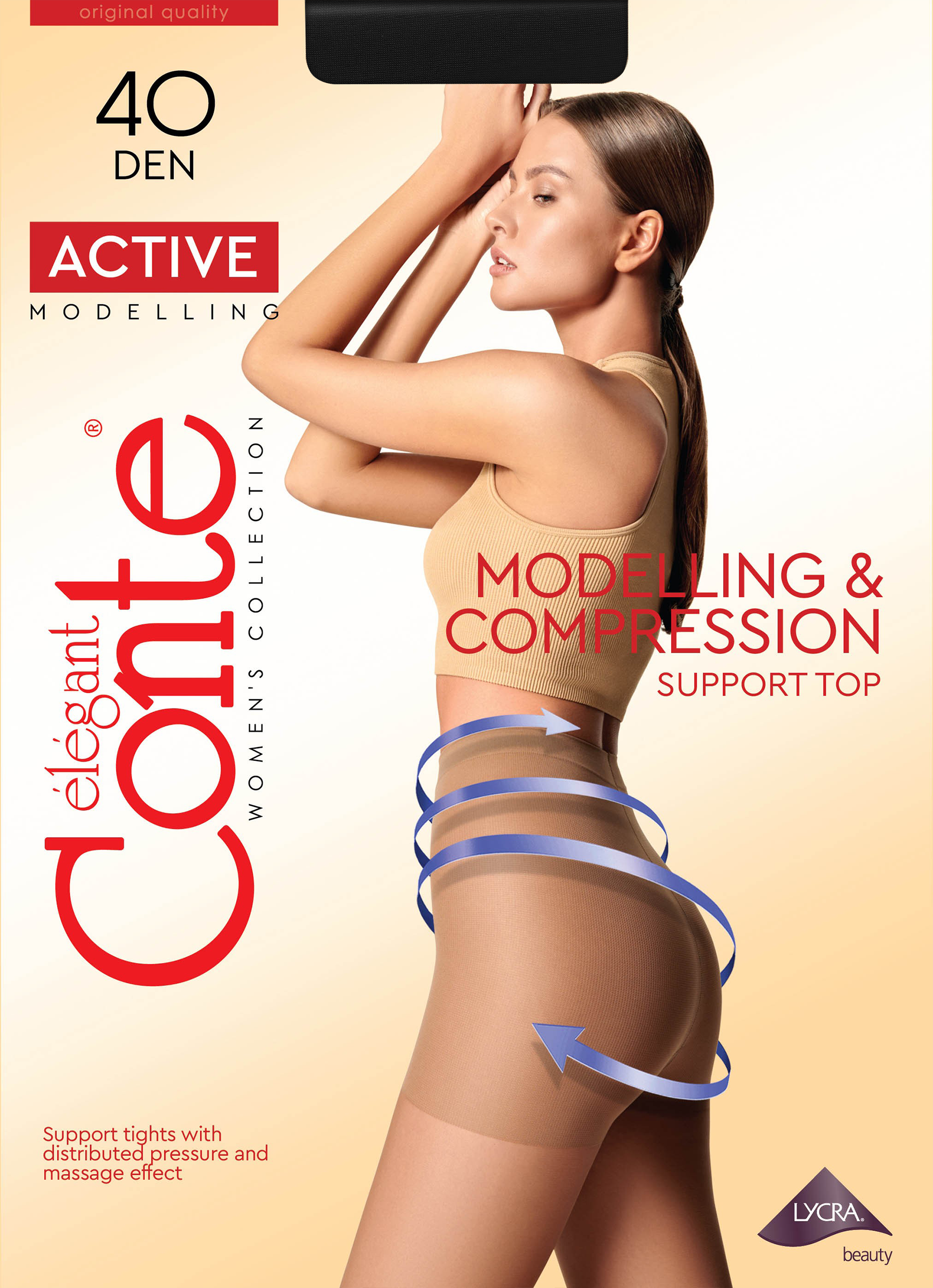 Изображение товара Женские колготки CONTE Active 40 den nero 2 однотонные утягивающие