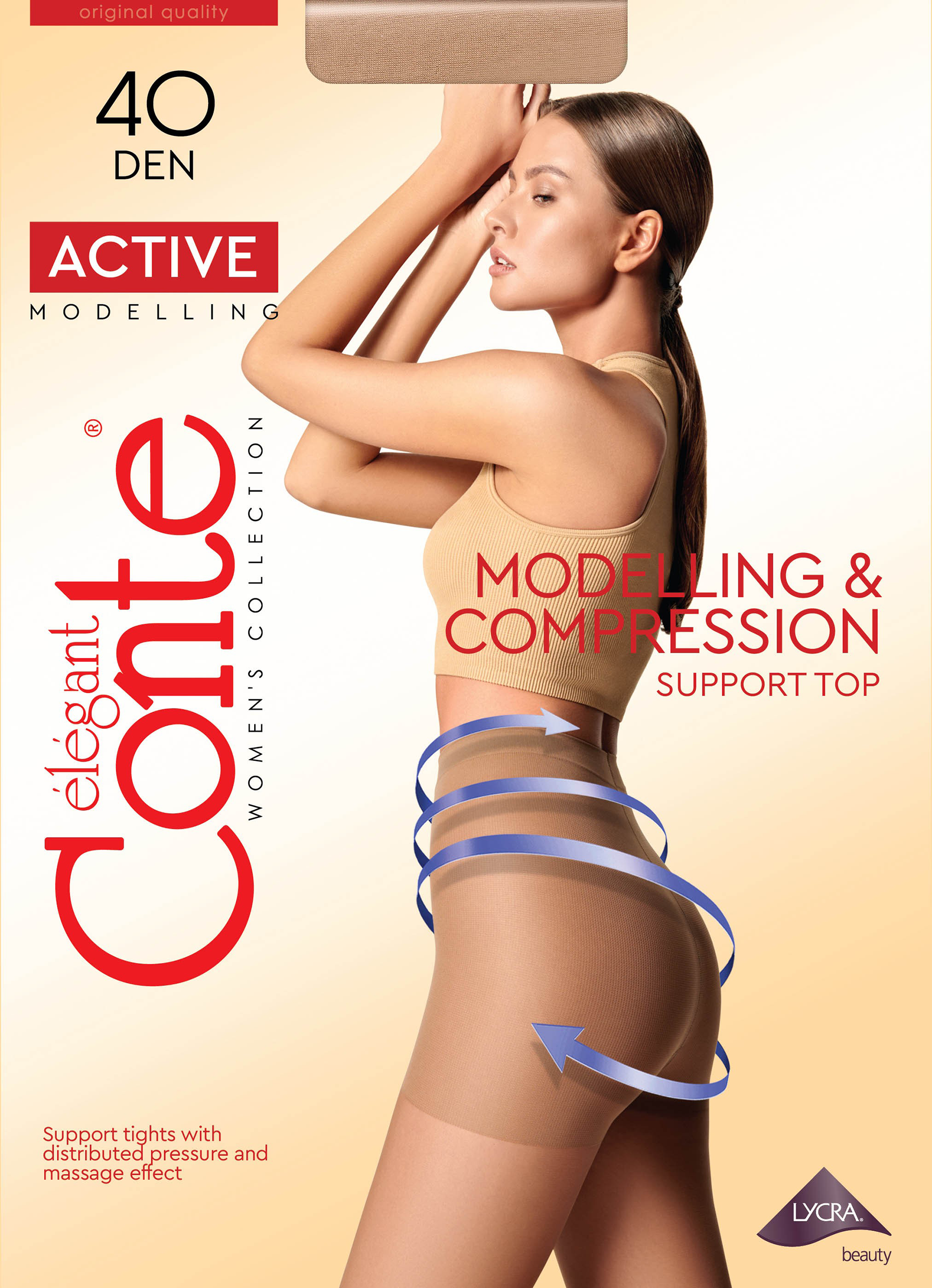 Изображение товара Женские колготки CONTE Active 40 den natural 3, мягкие и утягивающие