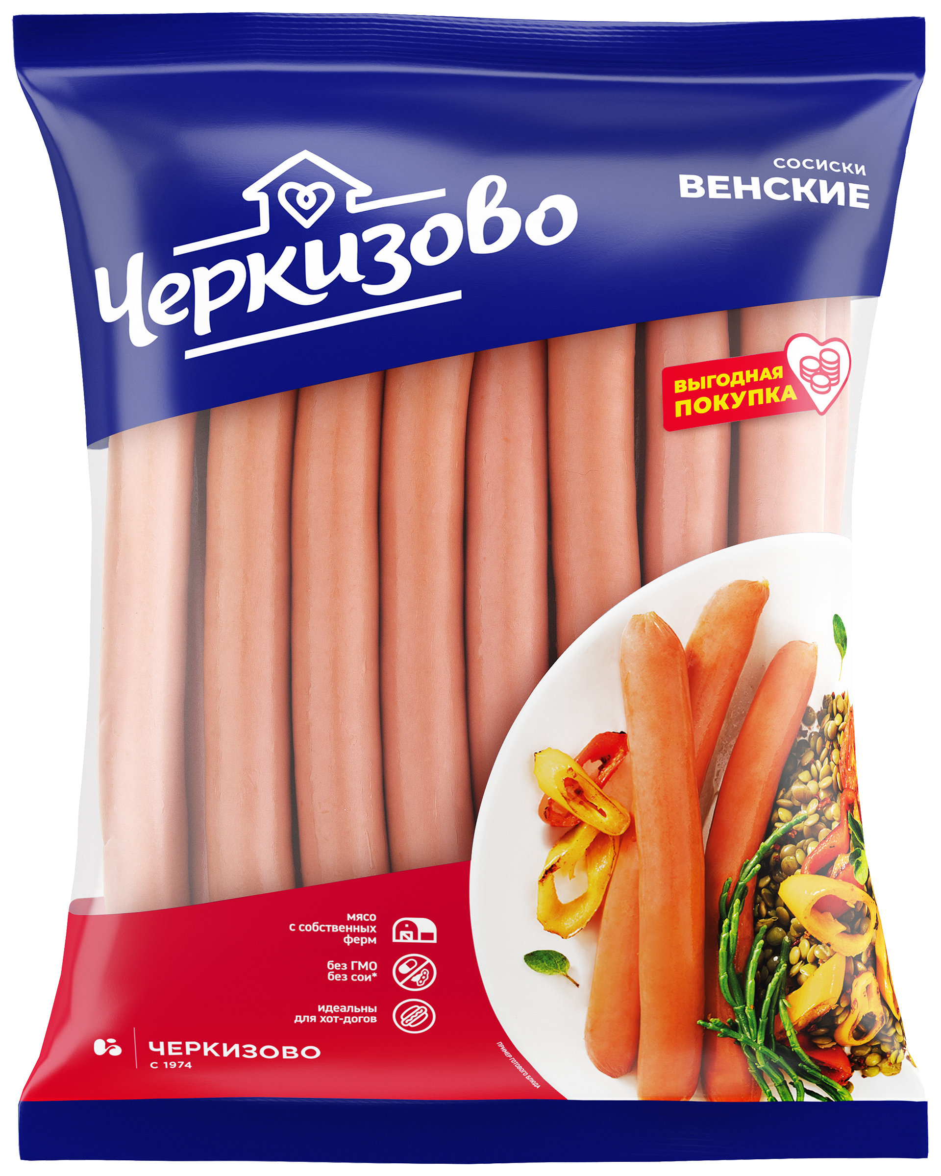Изображение товара Сосиски ЧЕРКИЗОВО Венские весовые 186543