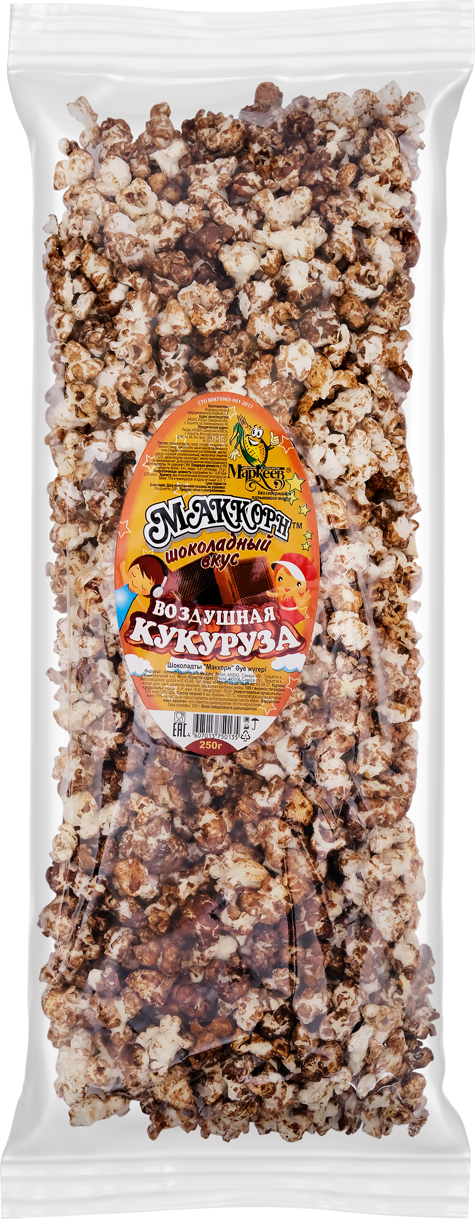 Изображение товара Кукуруза воздушная МАККОРН Шоколад, 250г