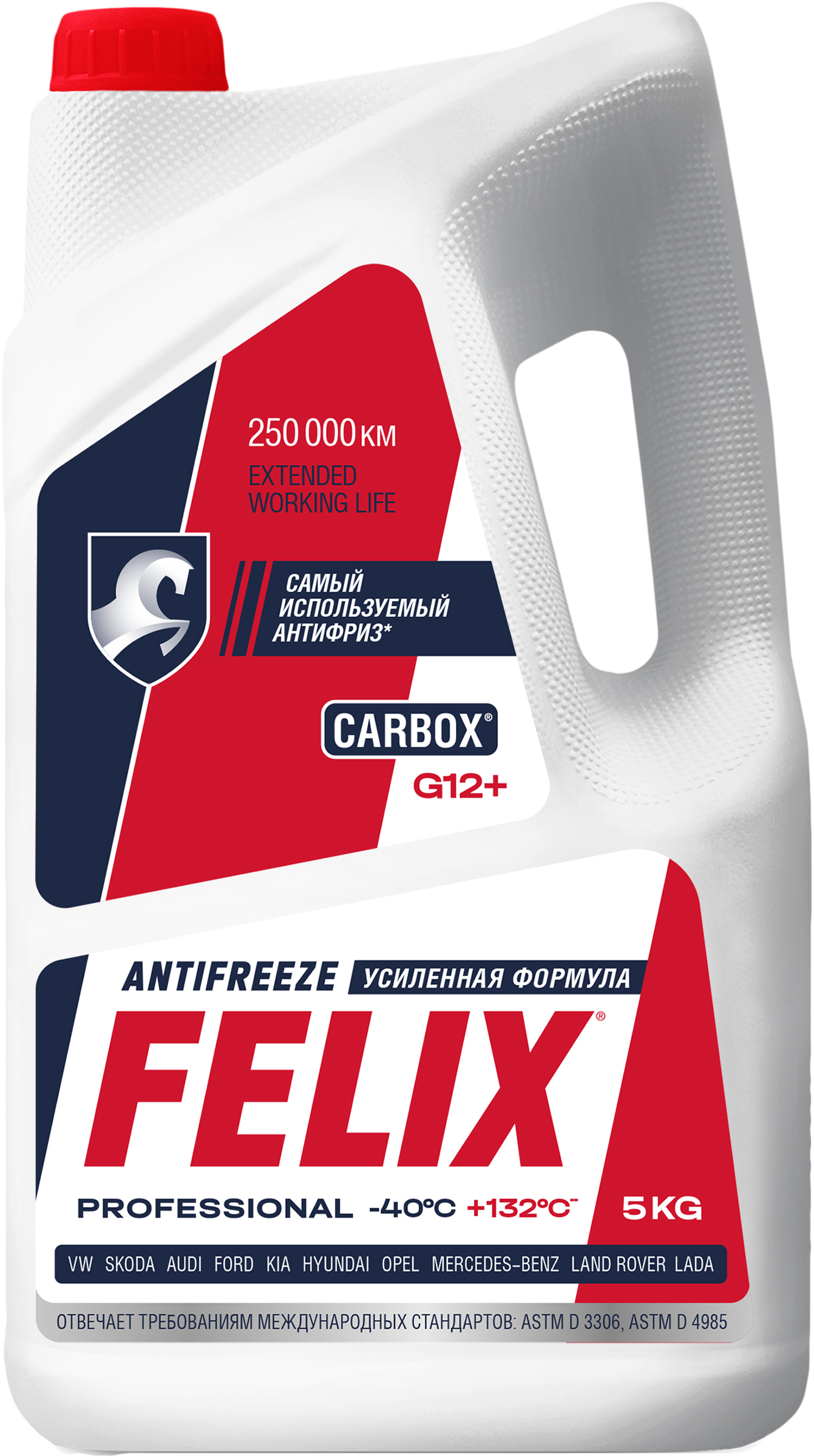 Изображение товара Антифриз FELIX Carbox красный 5кг профессиональный, долгий срок эксплуатации