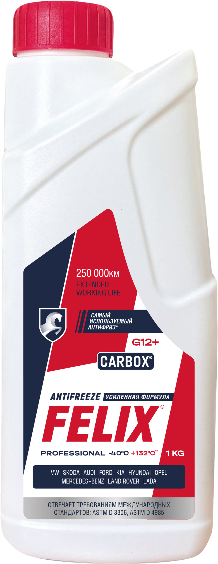 Изображение товара Антифриз FELIX Carbox G12+ красный, 1кг - для защиты двигателя