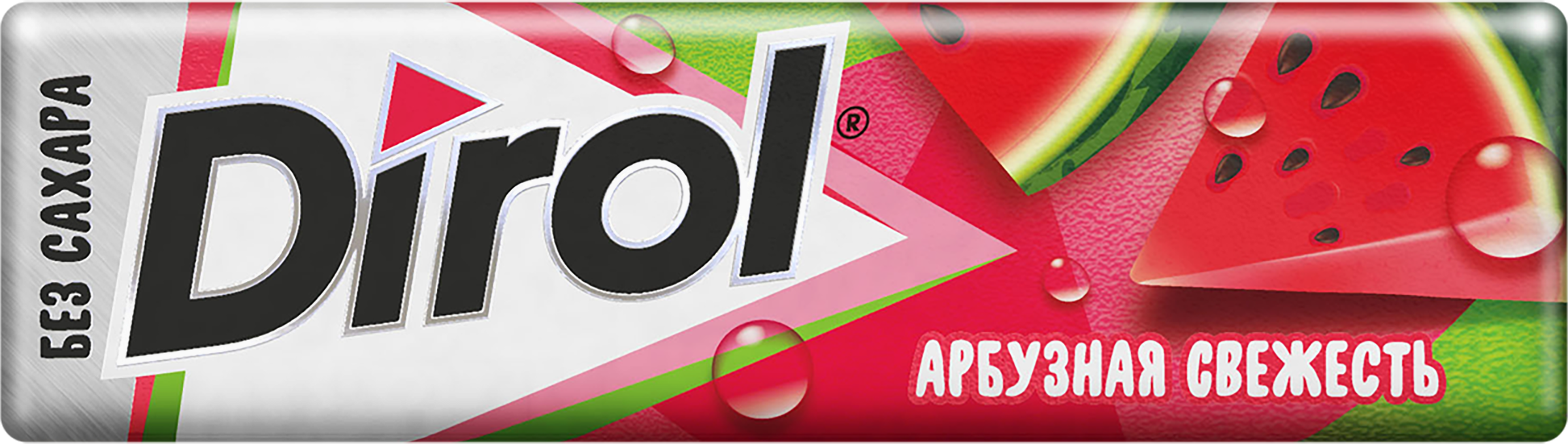 Изображение товара Жевательная резинка DIROL Арбузная Свежесть без сахара 13,6г для освежения дыхания
