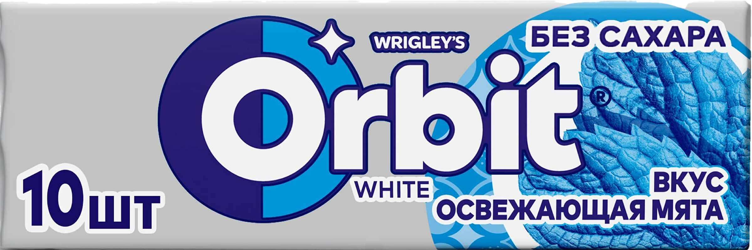 Изображение товара Жевательная резинка ORBIT Белоснежный Освежающая мята с ароматом перечной мяты драже, 13,6г