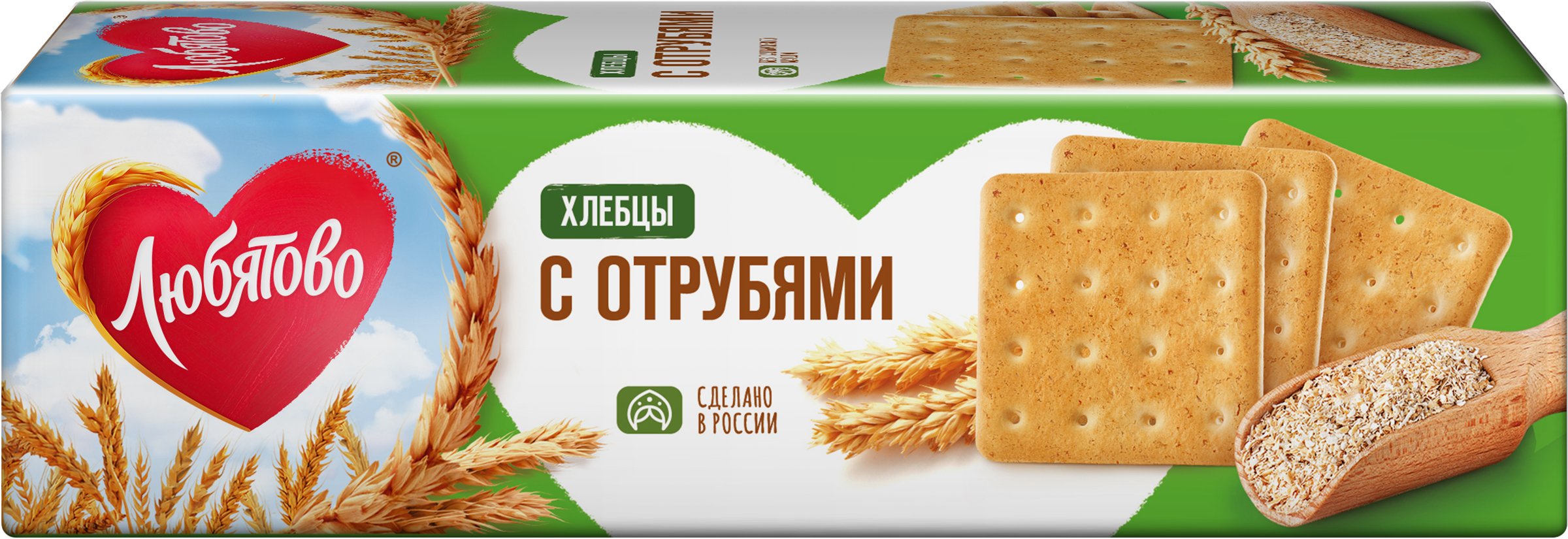 Изображение товара Хлебцы ЛЮБЯТОВО с отрубями 185г полезная и вкусная закуска