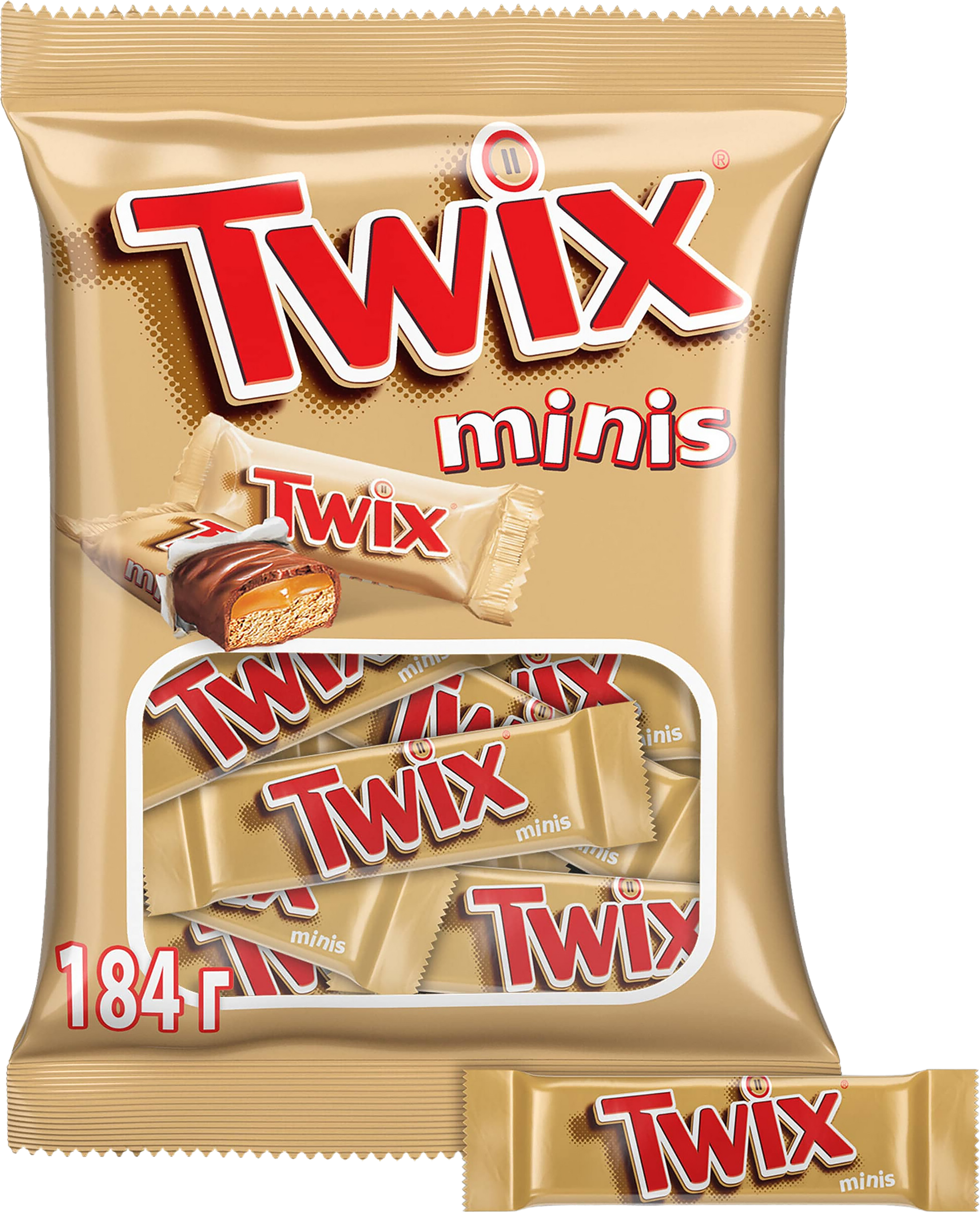 Изображение товара Конфеты TWIX Minis с печеньем и карамелью 184 г