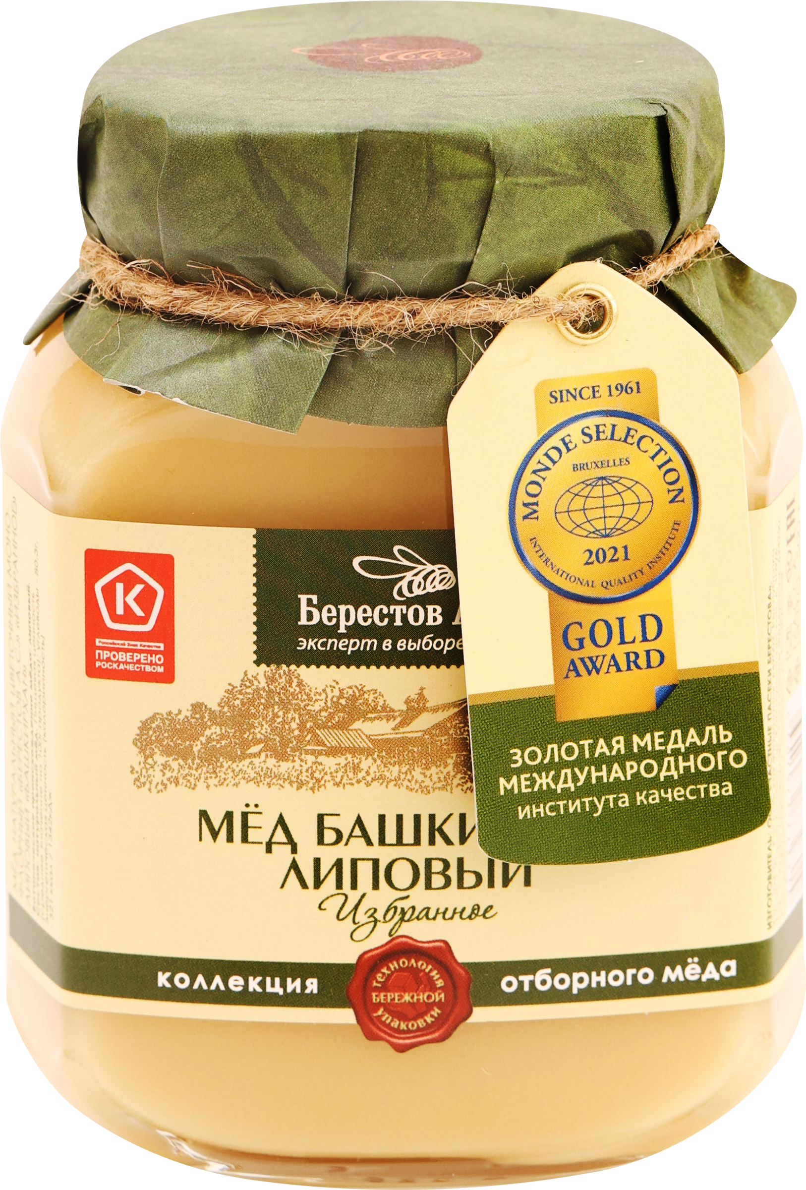 Изображение товара Мед липовый БЕРЕСТОВ А.С. Избранное Башкирхан натуральный, 500г