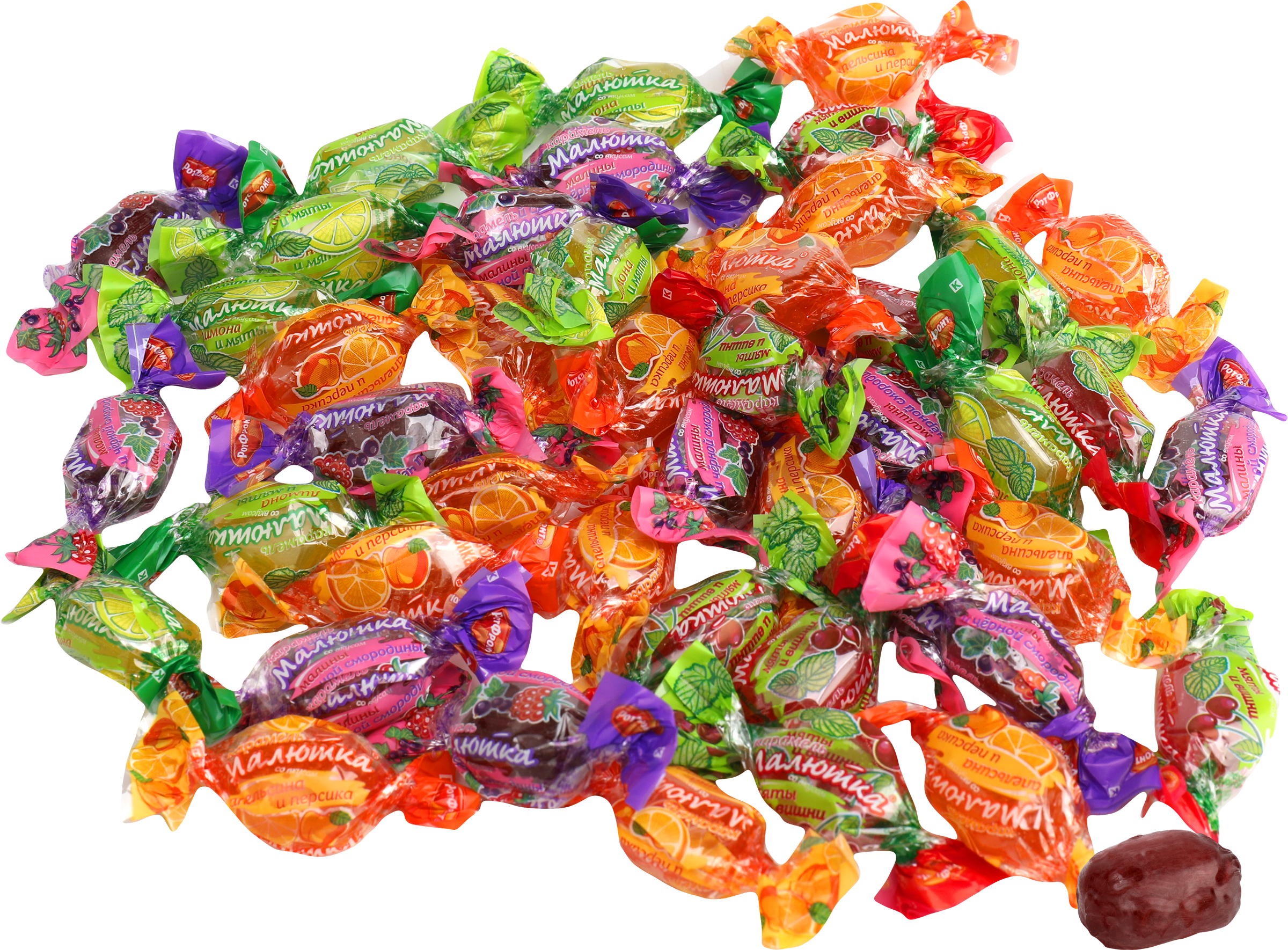 Изображение товара Карамель РОТ ФРОНТ Малютка ассорти леденцы весовые, вкусное ассорти