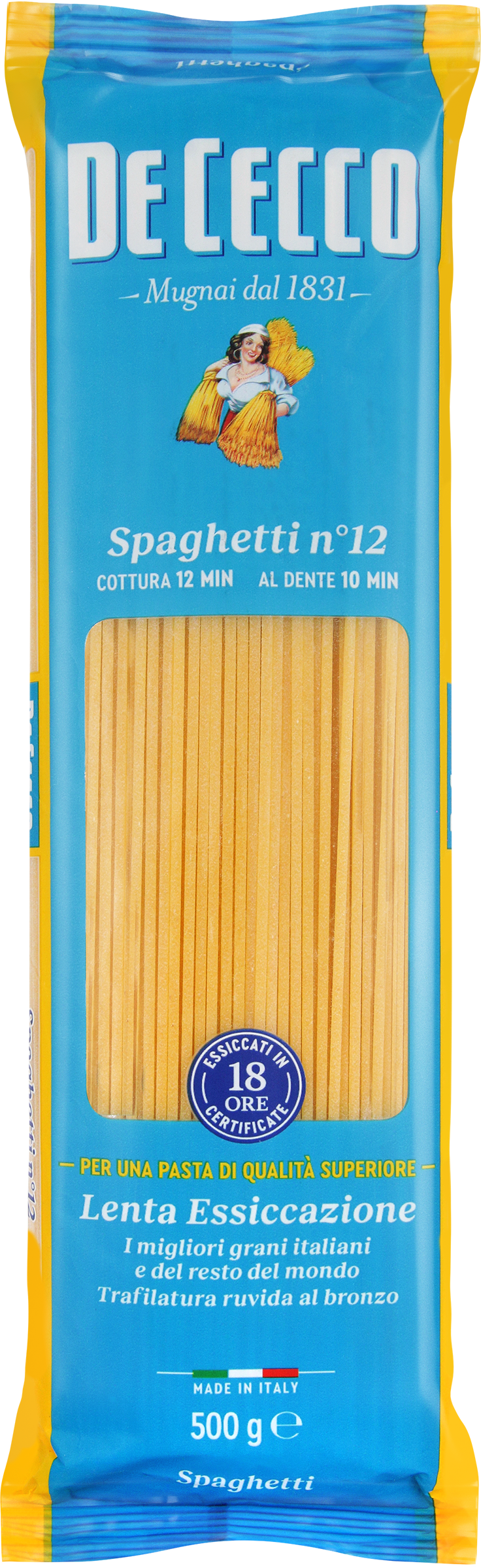 Изображение товара Макароны DE CECCO Спагетти №12, 500г