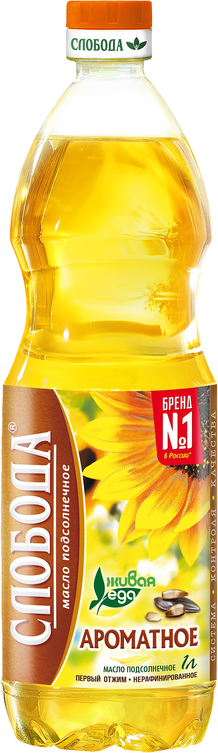 Изображение товара Масло подсолнечное СЛОБОДА нерафинированное 1-й сорт, 1000мл