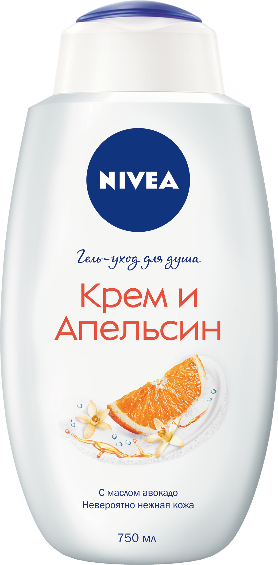 Изображение товара Гель-уход для душа NIVEA Крем апельсин увлажняющий 750мл
