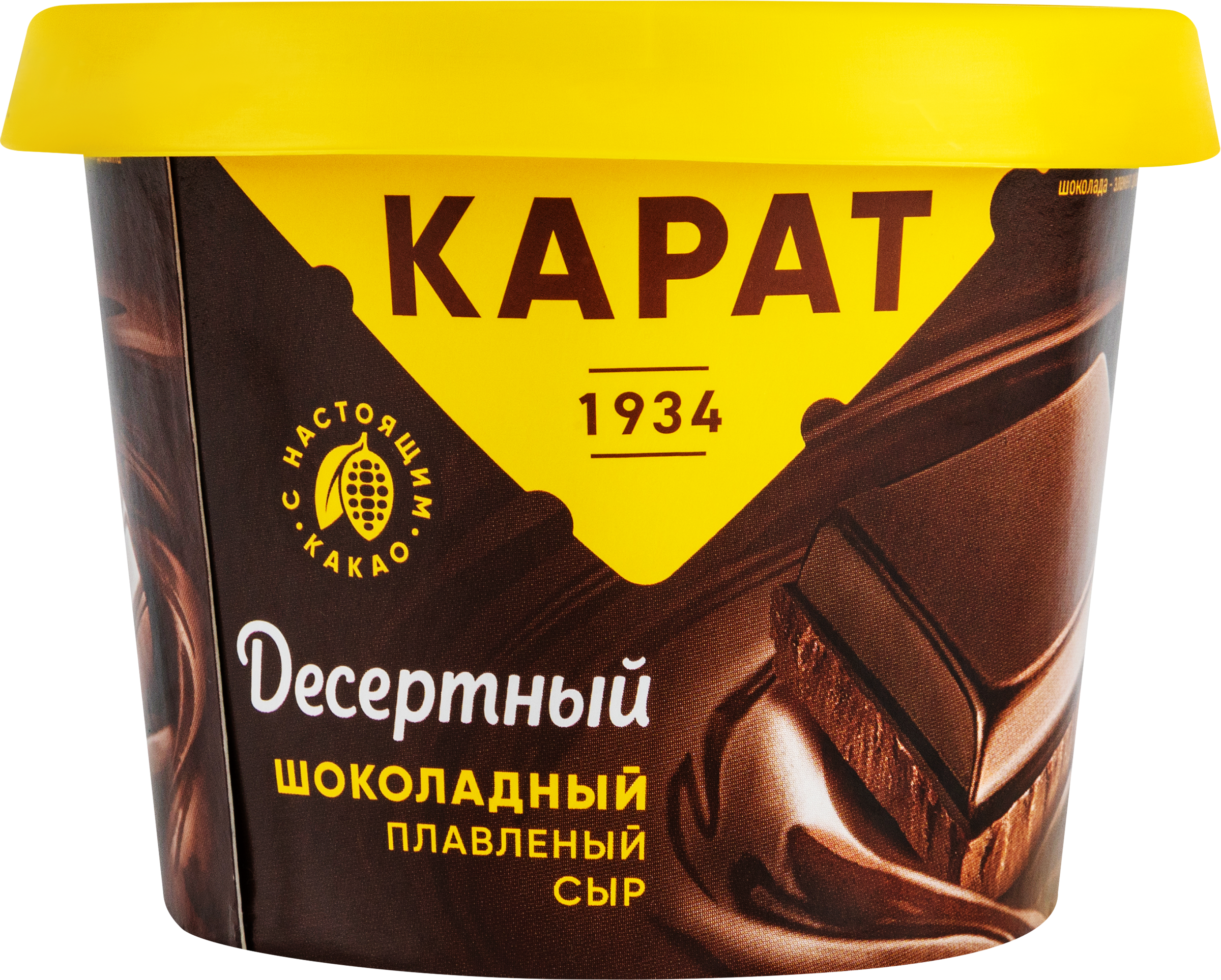 Изображение товара Сыр плавленый КАРАТ Шоколадный Десертный 30% 230г без змж