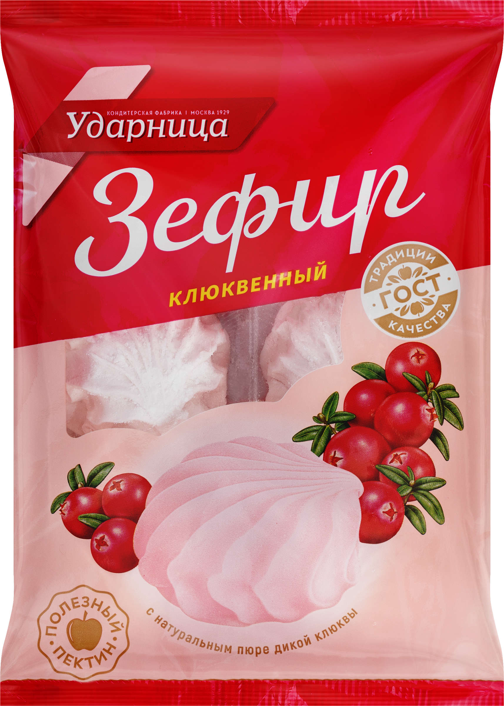 Изображение товара Зефир УДАРНИЦА Новый клюквенный, 160г