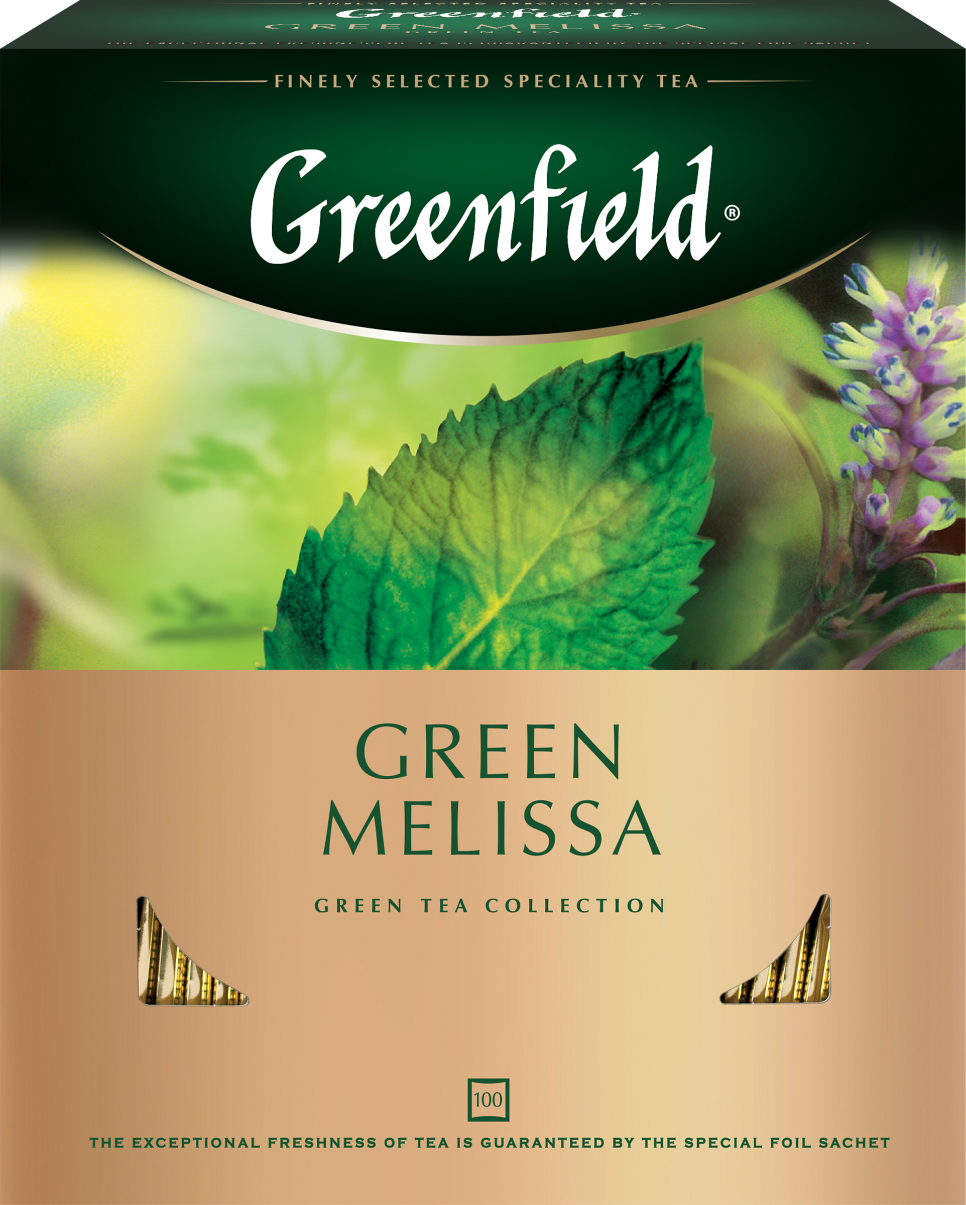 Изображение товара Чай зеленый GREENFIELD Green Melissa, 100пак
