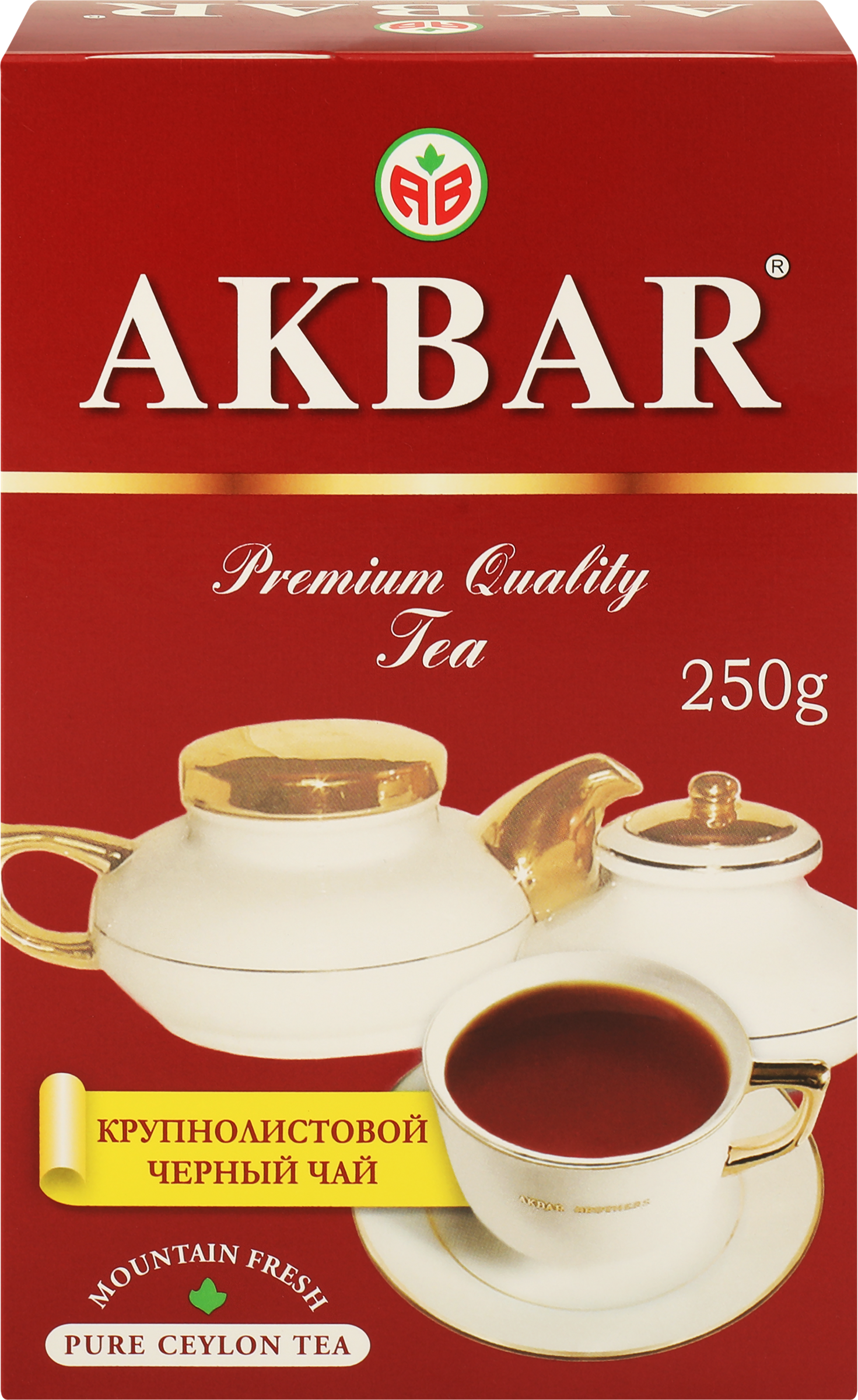 Изображение товара Чай черный AKBAR Цейлонский байховый листовой, 250г