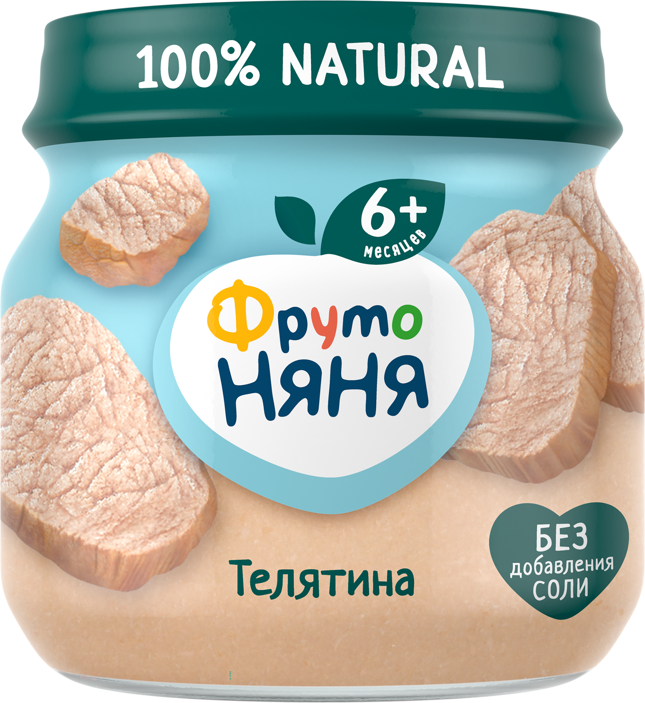 Изображение товара Пюре мясное ФРУТОНЯНЯ Телятина, с 6 месяцев, 80г