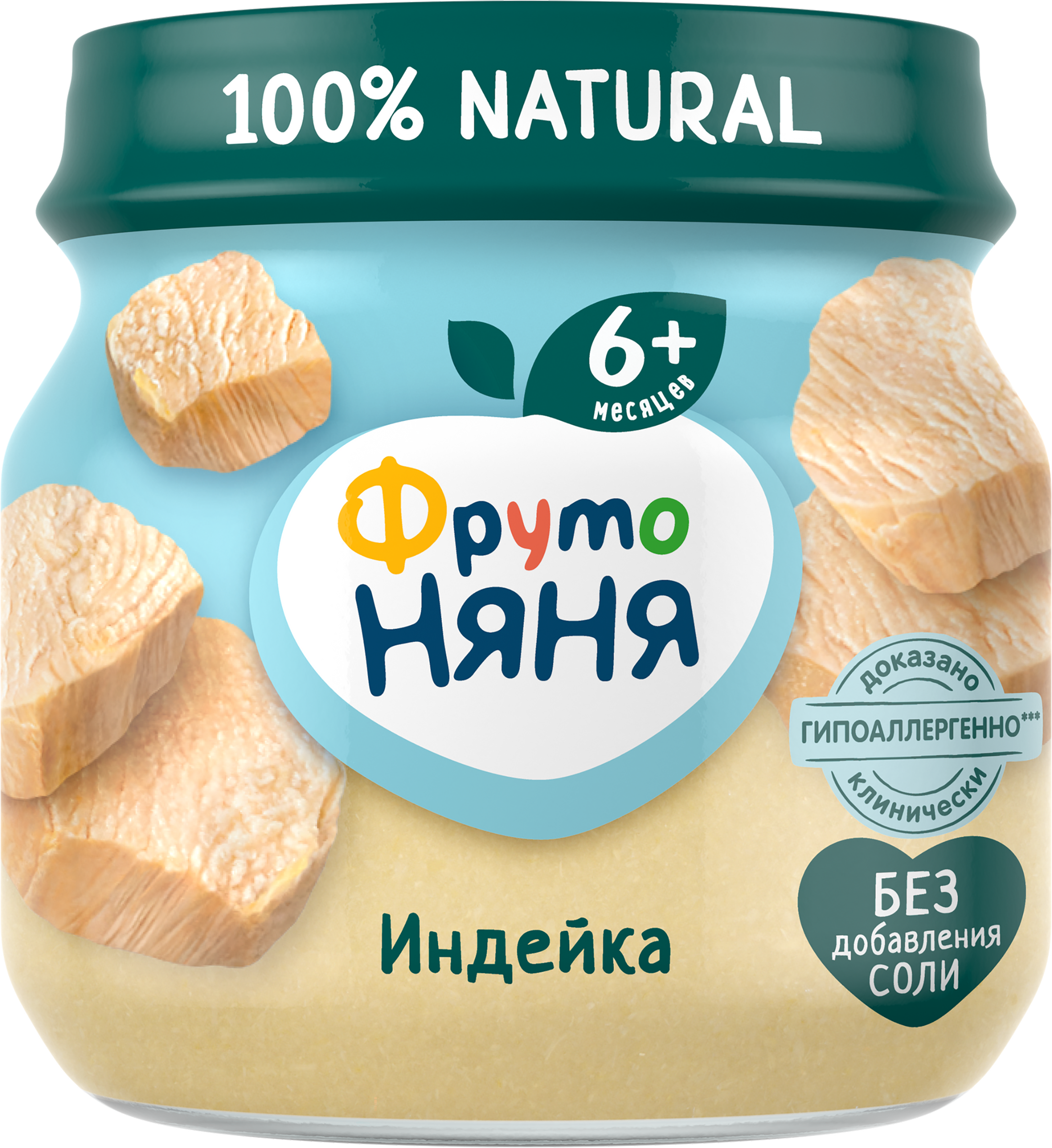 Изображение товара Пюре мясное ФРУТОНЯНЯ Индейка, с 6 месяцев, 80г
