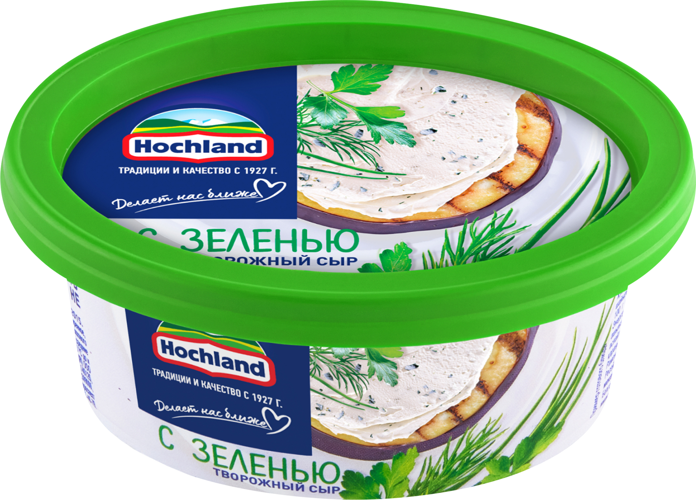 Изображение товара Сыр творожный HOCHLAND с зеленью 60%, без змж, 140г