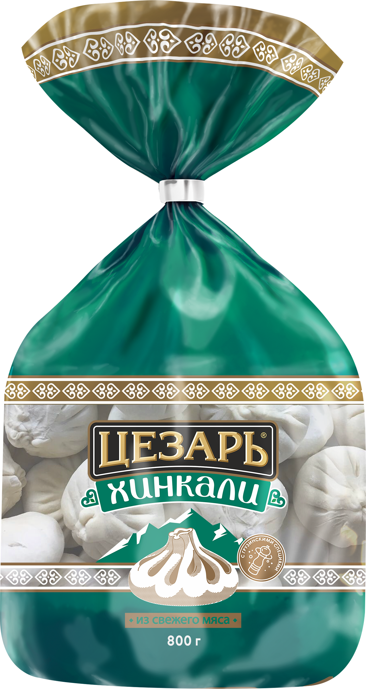 Изображение товара Хинкали ЦЕЗАРЬ 800г замороженные мясные полуфабрикаты