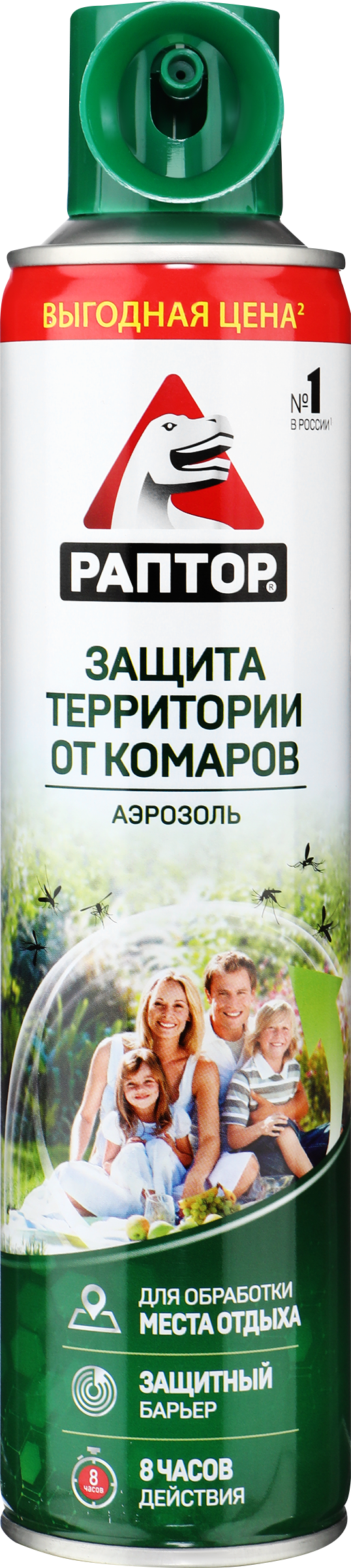 Изображение товара Аэрозоль для защиты территории от комаров РАПТОР, 400мл