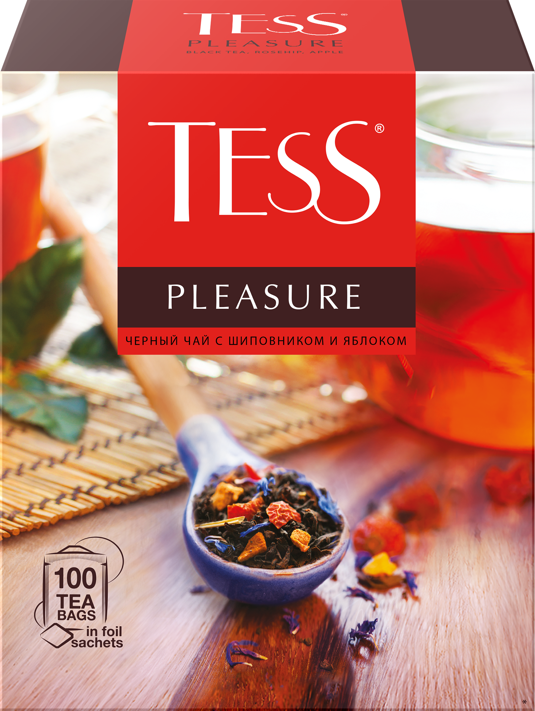 Изображение товара Чай черный TESS Pleasure с добавками, 100пак