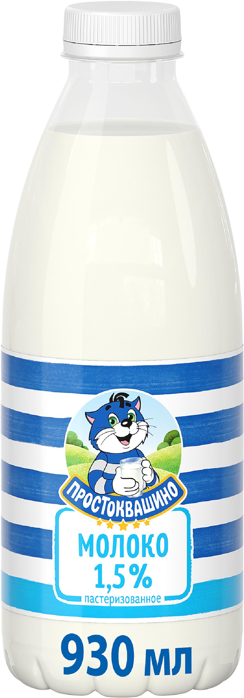 Изображение товара Молоко пастеризованное ПРОСТОКВАШИНО 1,5%, без змж, 930мл