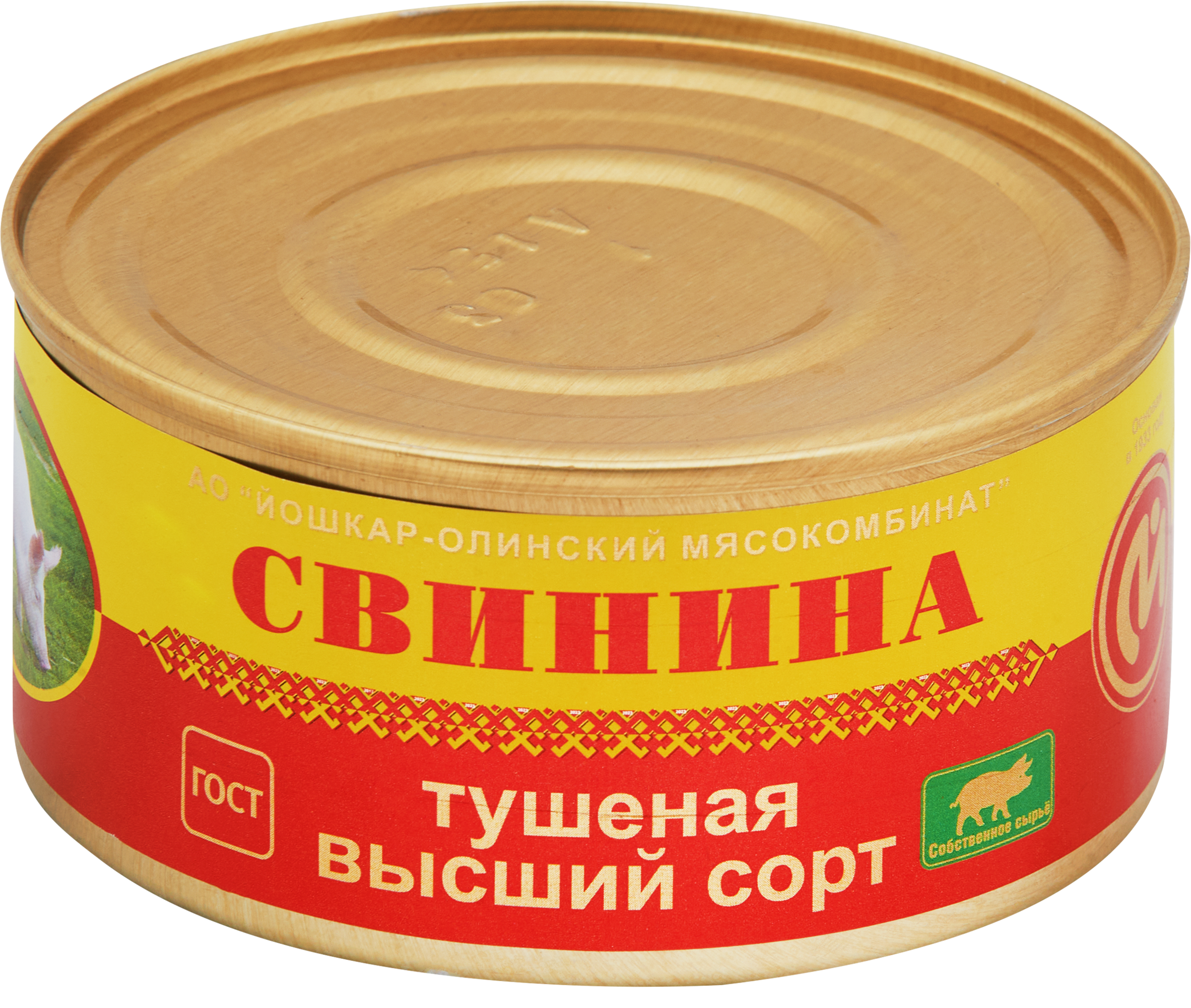 Изображение товара Свинина тушеная ЙОШКАР-ОЛИНСКИЙ МК высший сорт ГОСТ, 325г