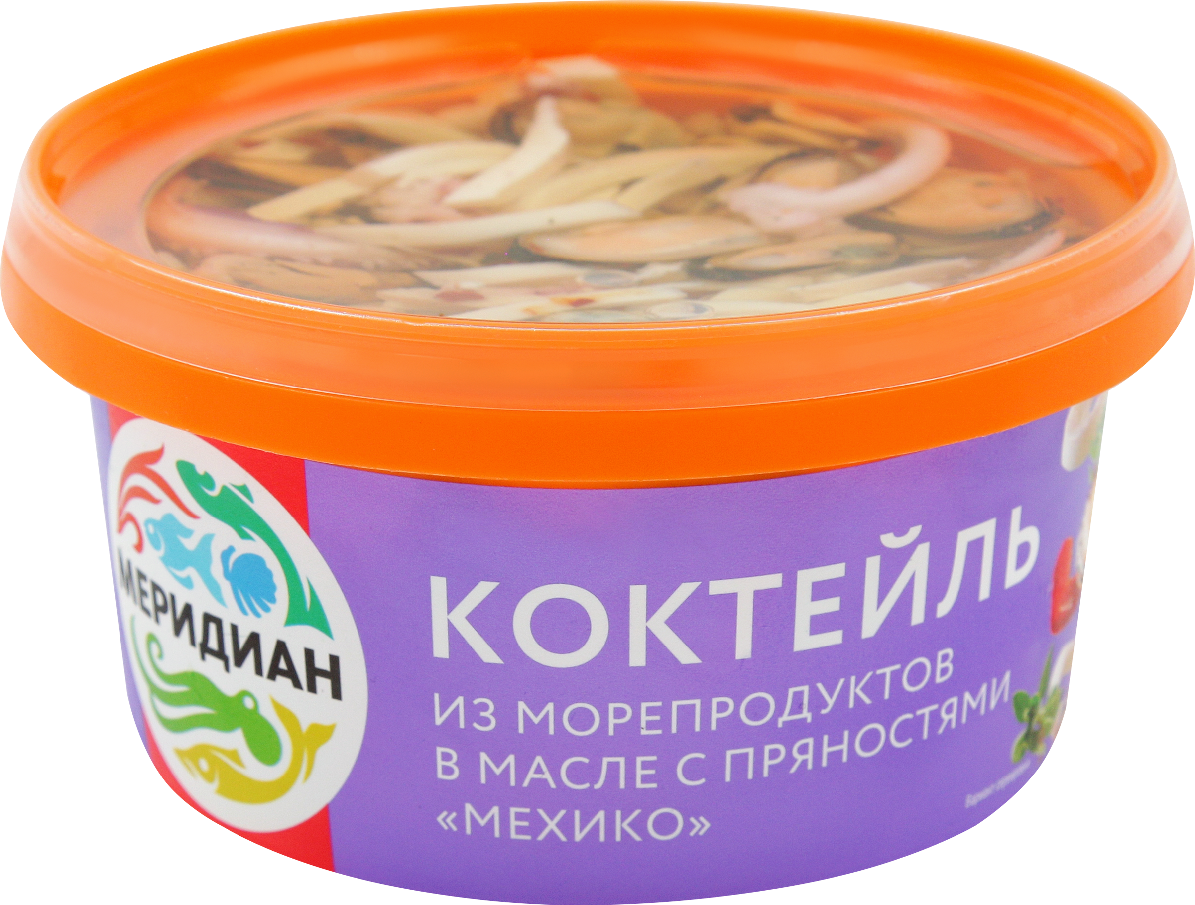 Изображение товара Коктейль из морепродуктов МЕРИДИАН с пряностями Мехико в масле, 430г