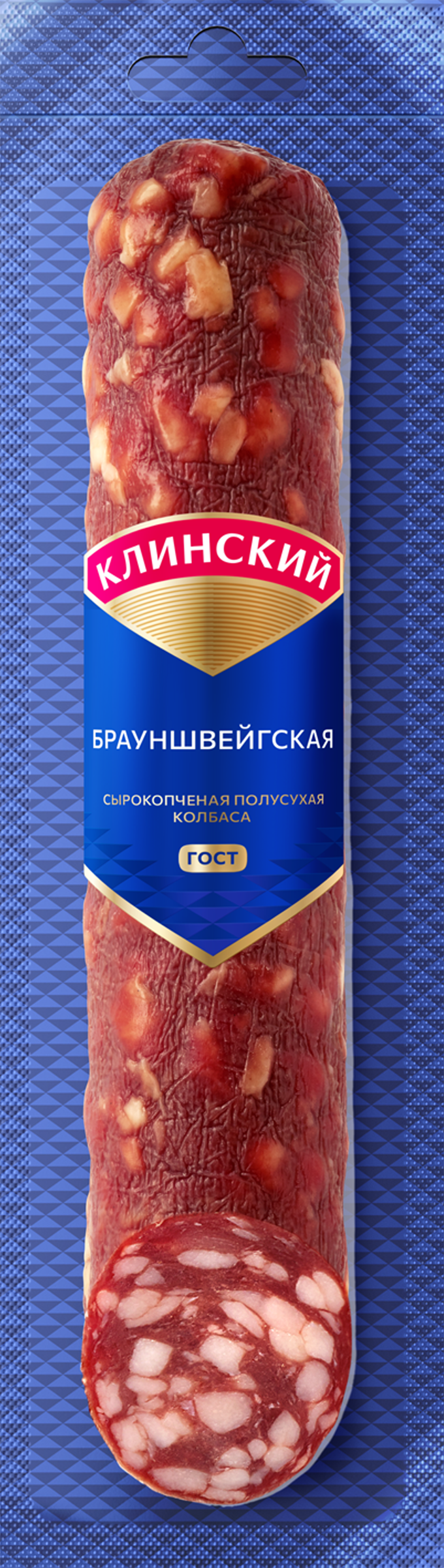 Изображение товара Колбаса сырокопченая Брауншвейгская МК КЛИНСКИЙ высший сорт весовая Изображение товара Колбаса сырокопченая Брауншвейгская МК КЛИНСКИЙ высший сорт весовая