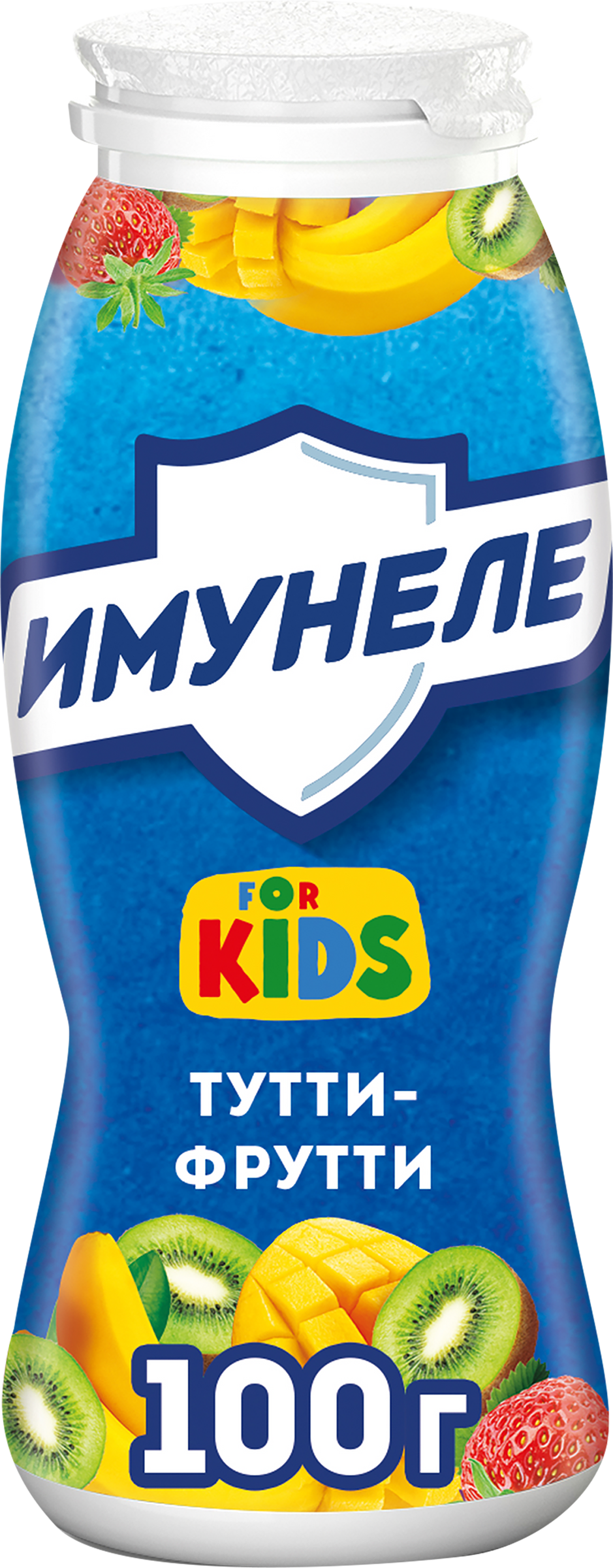 Изображение товара Напиток кисломолочный ИМУНЕЛЕ For Kids Тутти-фрутти 1,5%, без змж, 100г