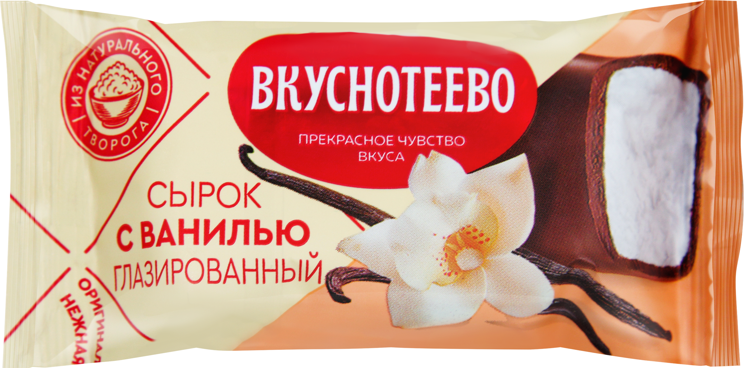 Изображение товара Сырок творожный глазированный ВКУСНОТЕЕВО Премиум ванильный 16%, без змж, 40г