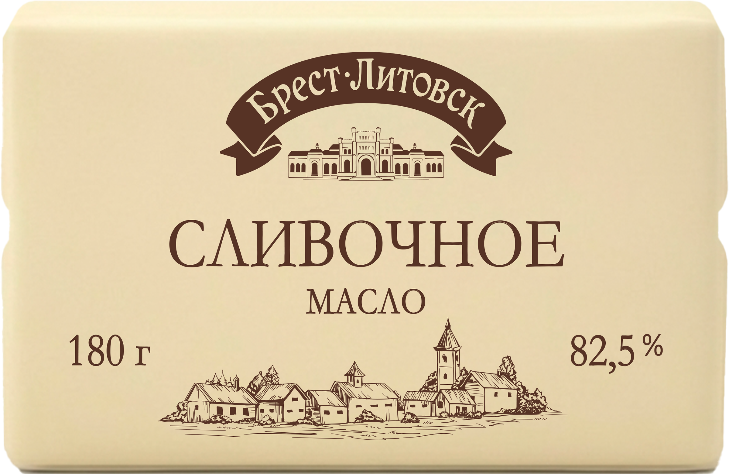 Изображение товара Масло сливочное БРЕСТ-ЛИТОВСК 82,5% 180г натуральное премиум качество