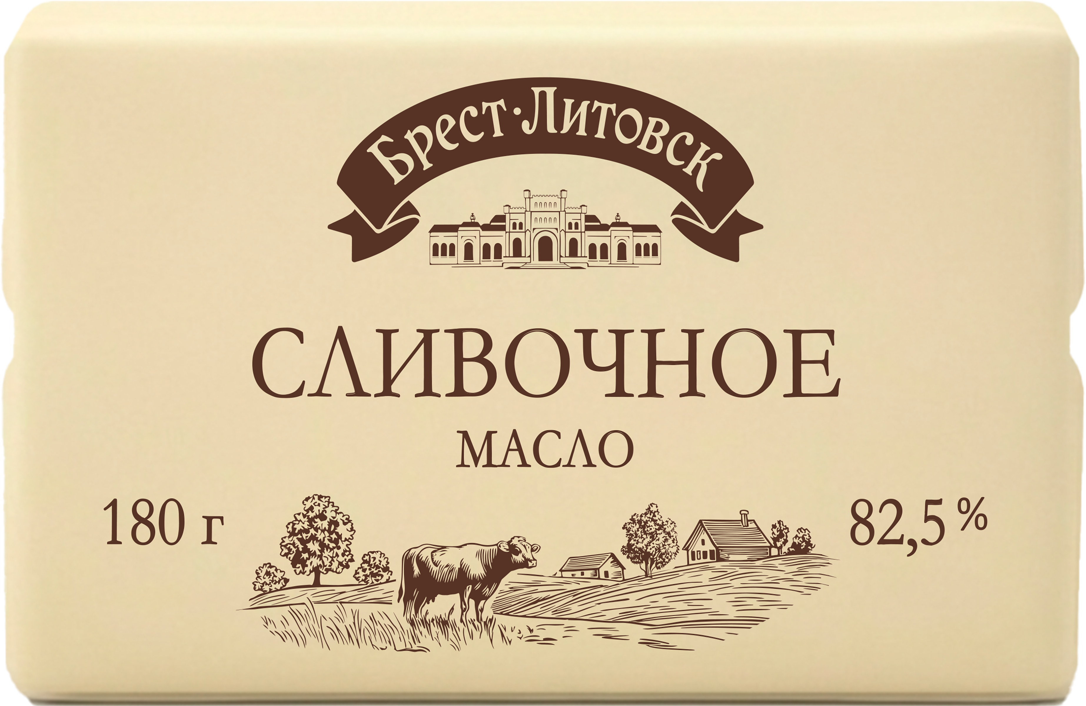 Изображение товара Масло сливочное БРЕСТ-ЛИТОВСК 82,5% 180г натуральное премиум качество