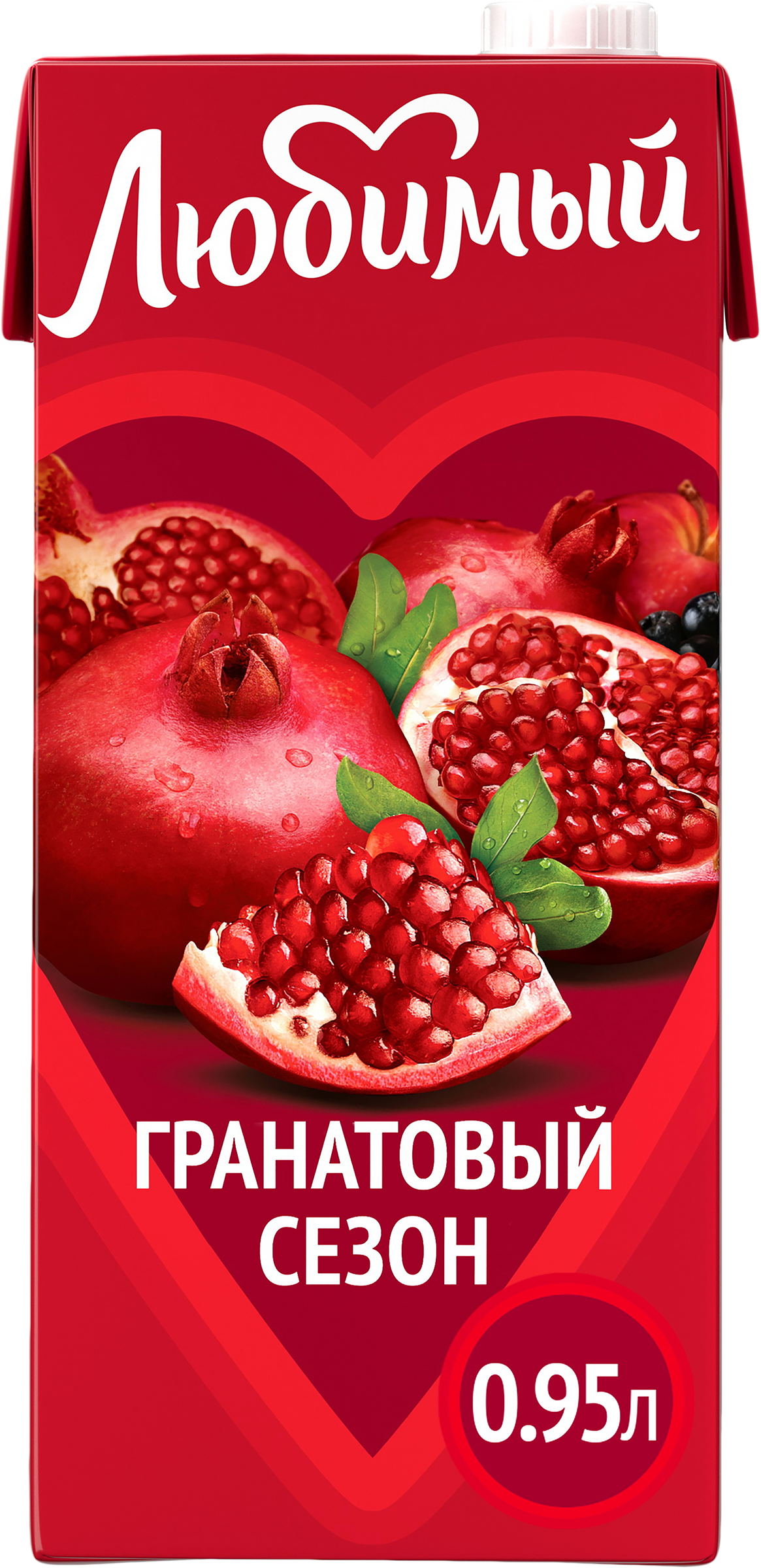 Изображение товара Напиток сокосодержащий ЛЮБИМЫЙ Гранатовый сезон осветленный 0.95л без красителей и консервантов