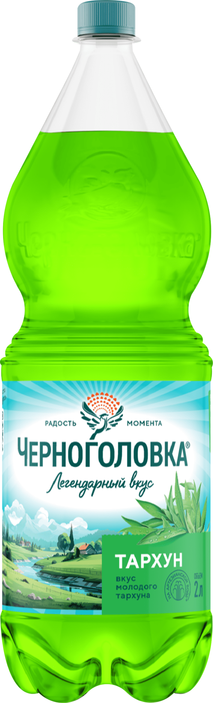 Изображение товара Напиток ЧЕРНОГОЛОВКА Тархун сильногазированный 2л натуральный лимонад