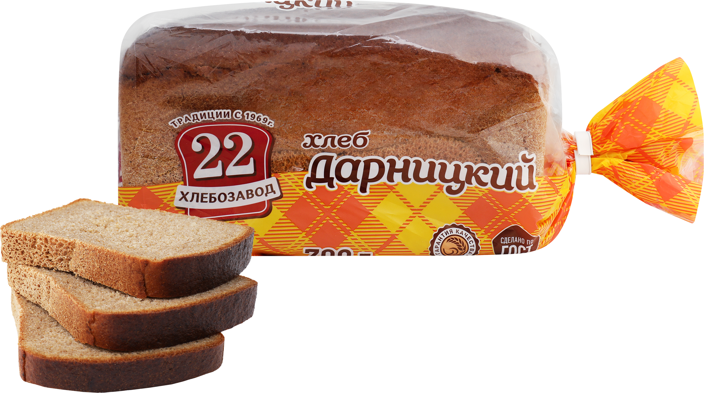 Изображение товара Дарницкий хлеб ХЛЕБОЗАВОД №22, ржано-пшеничный, 700 г, по ГОСТ