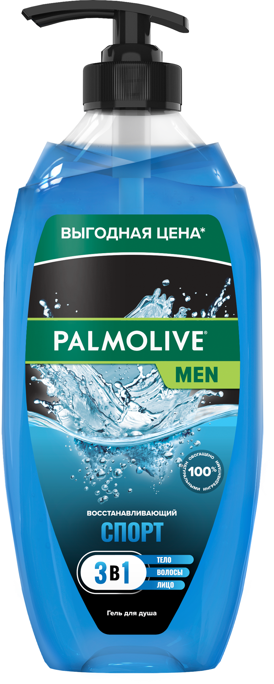 Изображение товара Гель для душа мужской PALMOLIVE Men Спорт Восстанавливающий 3в1, 750мл