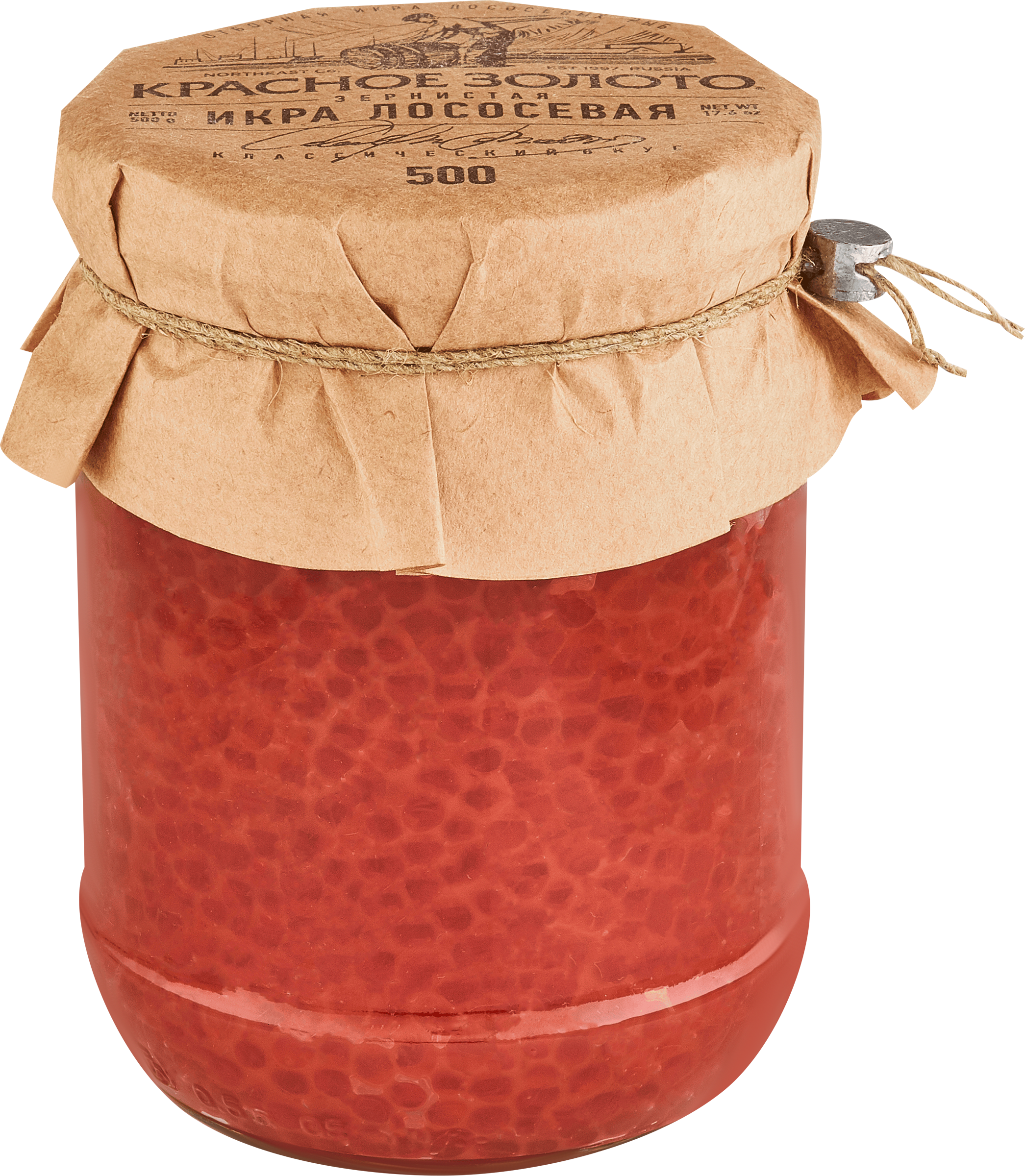 Изображение товара Икра лососевая КРАСНОЕ ЗОЛОТО 1-й сорт, 500г