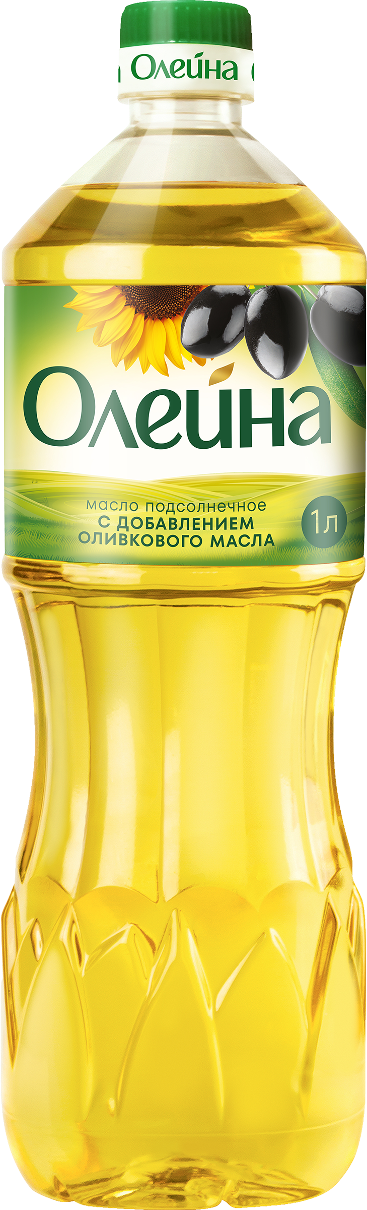 Изображение товара Масло растительное ОЛЕЙНА подсолнечное и оливковое рафинированное 1-й сорт, 1л