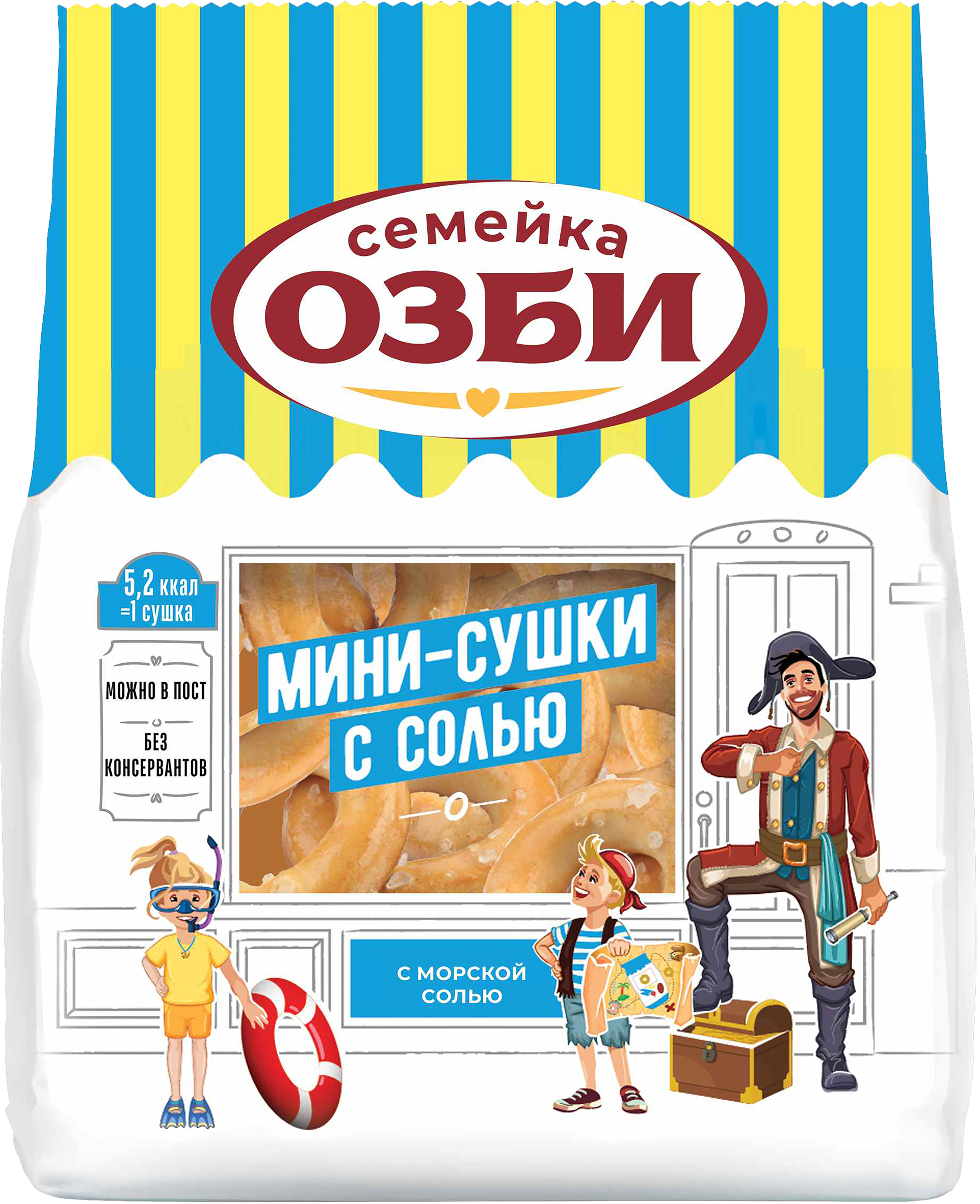 Изображение товара Мини-сушки СЕМЕЙКА ОЗБИ с солью, 150г