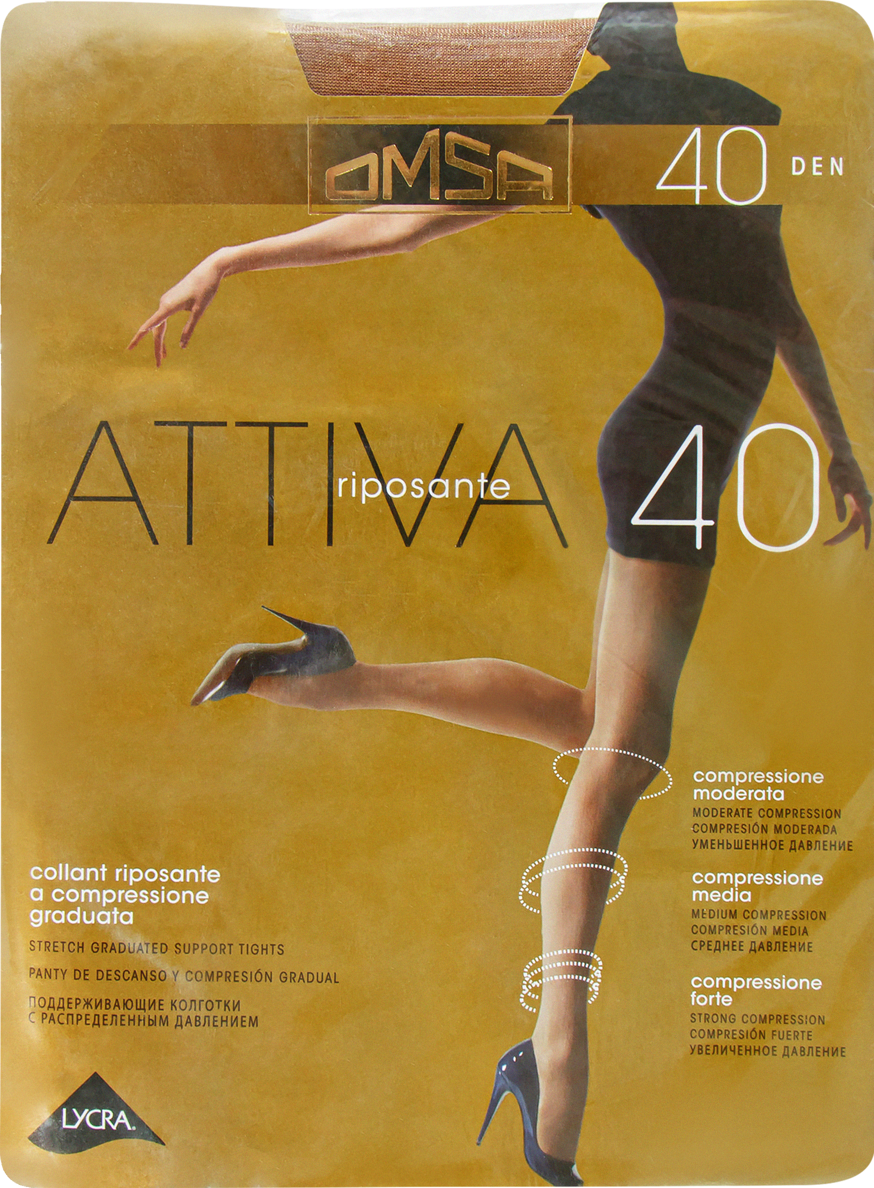 Изображение товара Колготки OMSA Attiva 40 den Daino женские поддерживающие эластичные