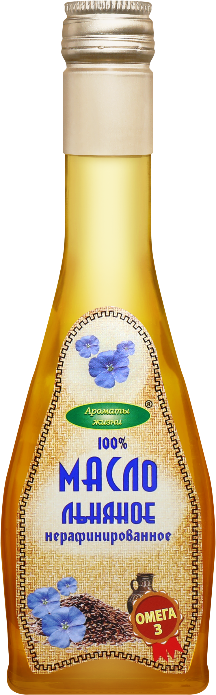 Изображение товара Масло льняное АРОМАТЫ ЖИЗНИ нерафинированное, 250мл