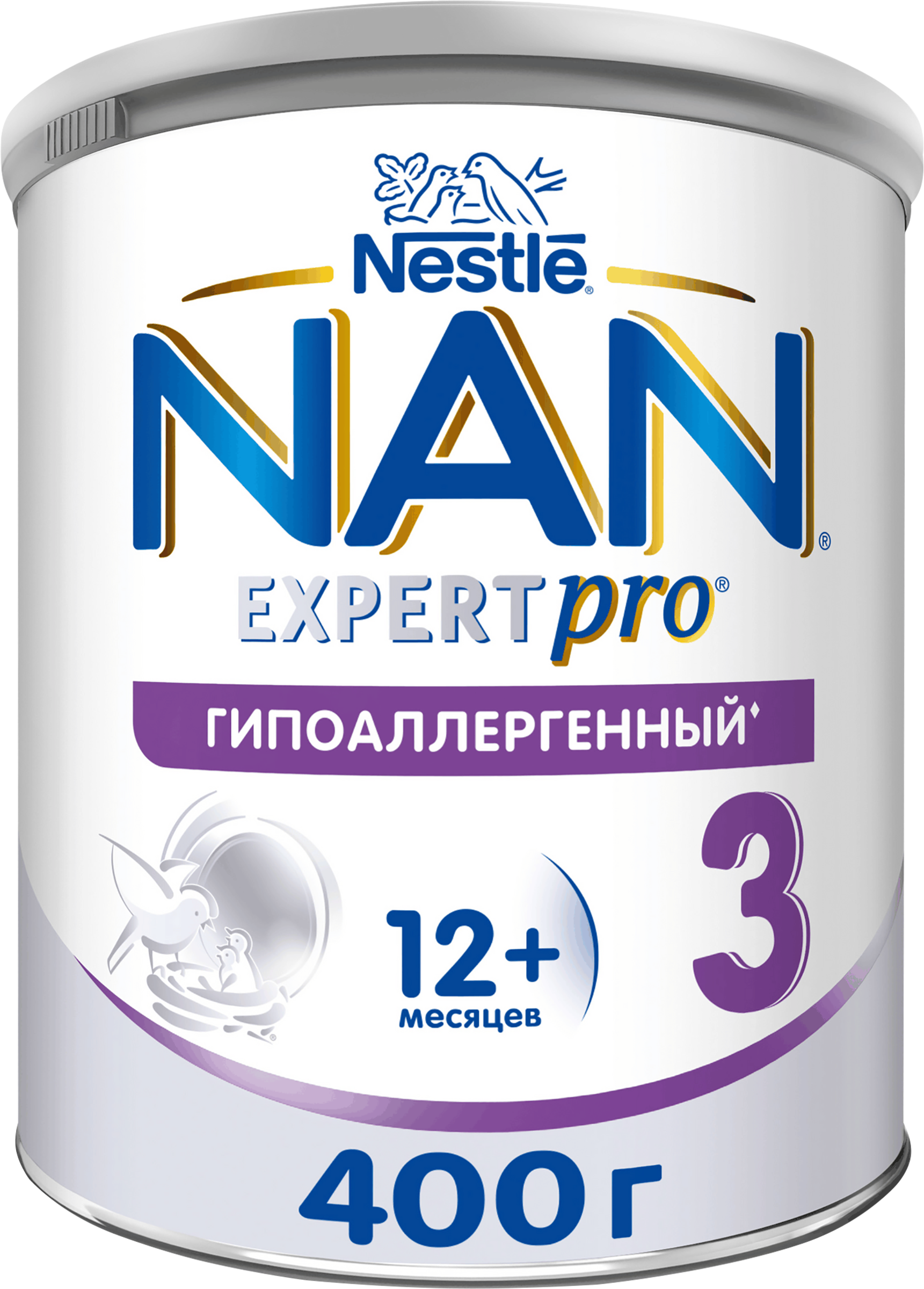 Изображение товара Молочко детское NAN 3 гипоаллергенное, с 12 месяцев, 400г